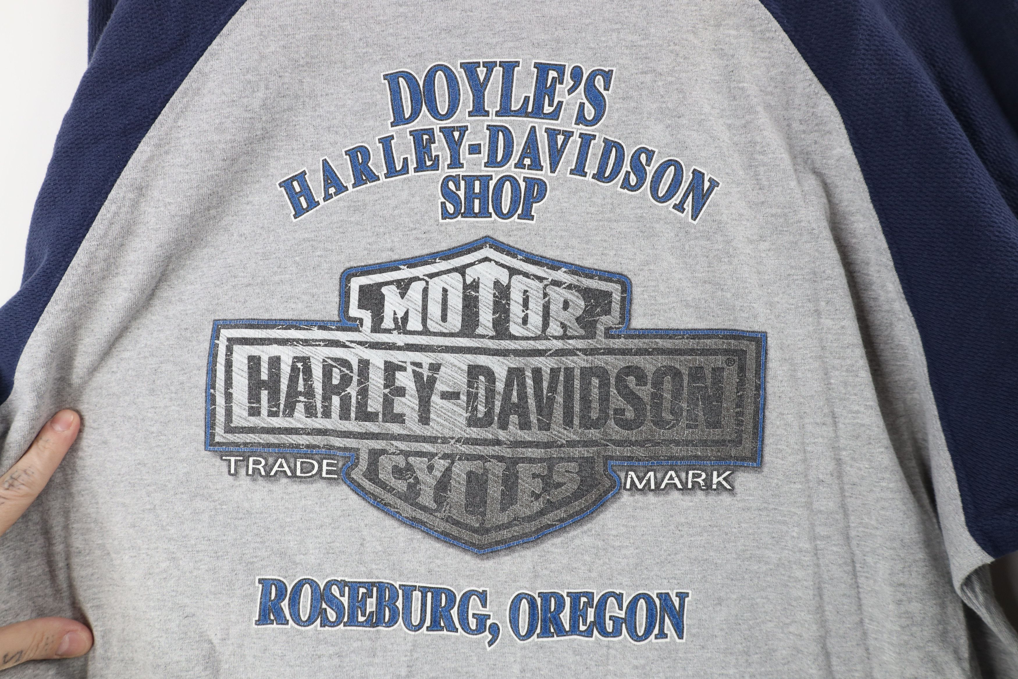 Harley Davidson × Vintage Vintage Y2K Harley Davidson Long Sleeve Raglan T-Shirt USA Size US XL / EU 56 / 4 - 10 Thumbnail