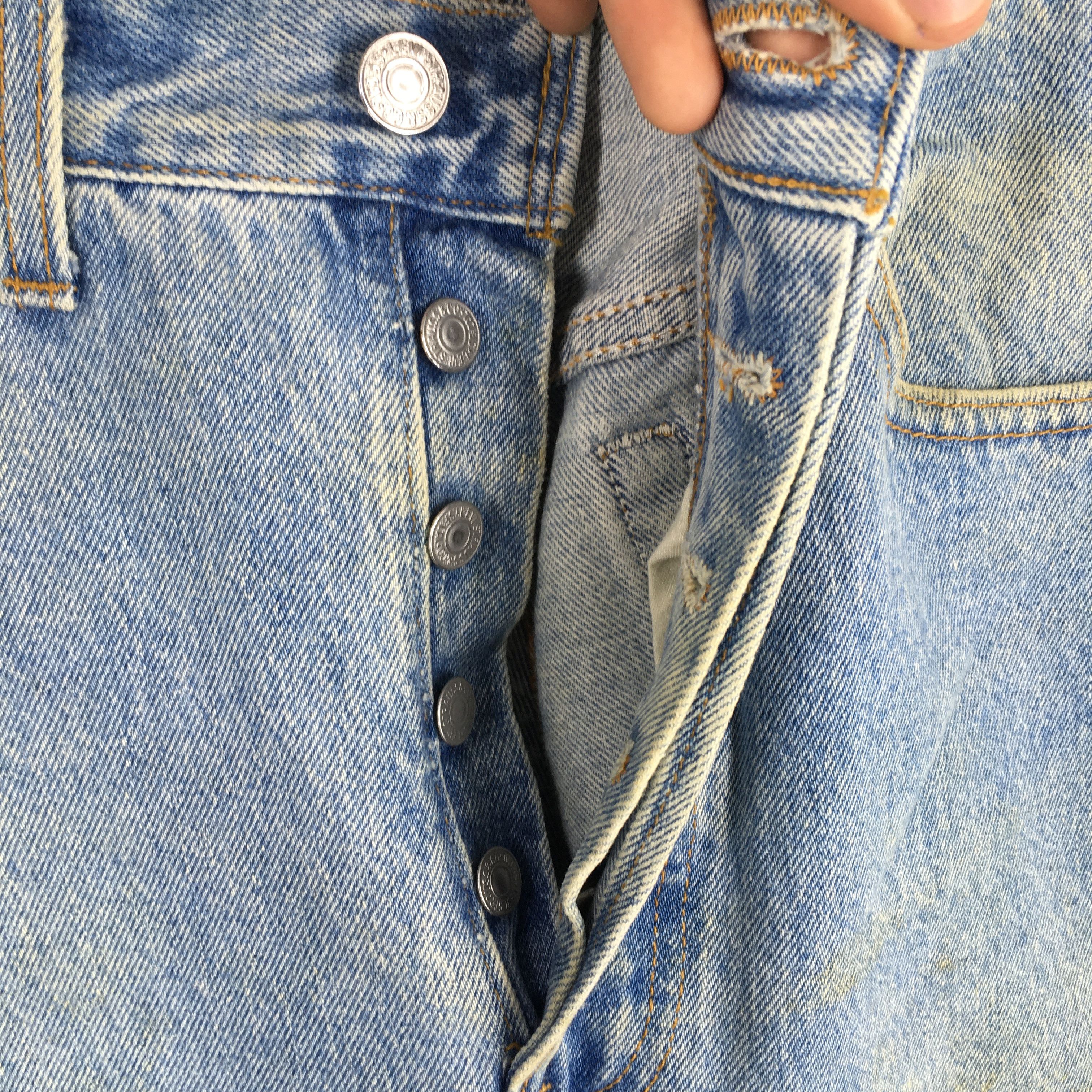 Levi's Size 30x28 Vintage 90s Levi's 501 Faded Blue Jeans S991 Size US 30 / EU 46 - 6 Thumbnail
