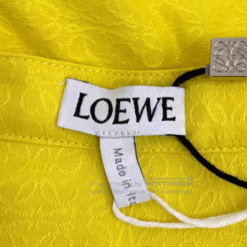 Loewe Loewe Yellow Logo Hidden Pattern Printed Cotton Hooded Dra Size XS / US 0-2 / IT 36-38 - 5 Thumbnail