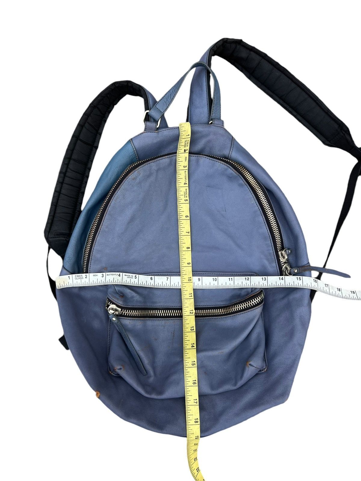 Leather And A Japan Distressed Patina Cowhide Leather Backpack Bag Size ONE SIZE - 25 Thumbnail