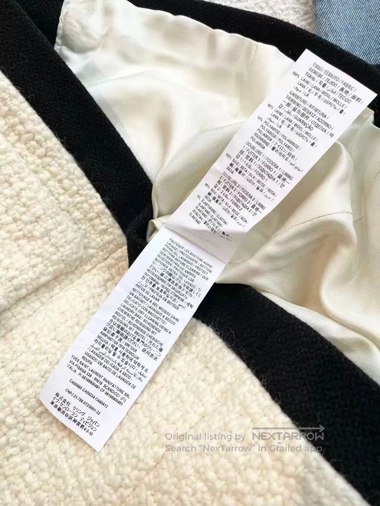Saint Laurent Paris Saint Laurent SLP Wool Tweed Jacket. Size S / US 4 / IT 40 - 3 Thumbnail