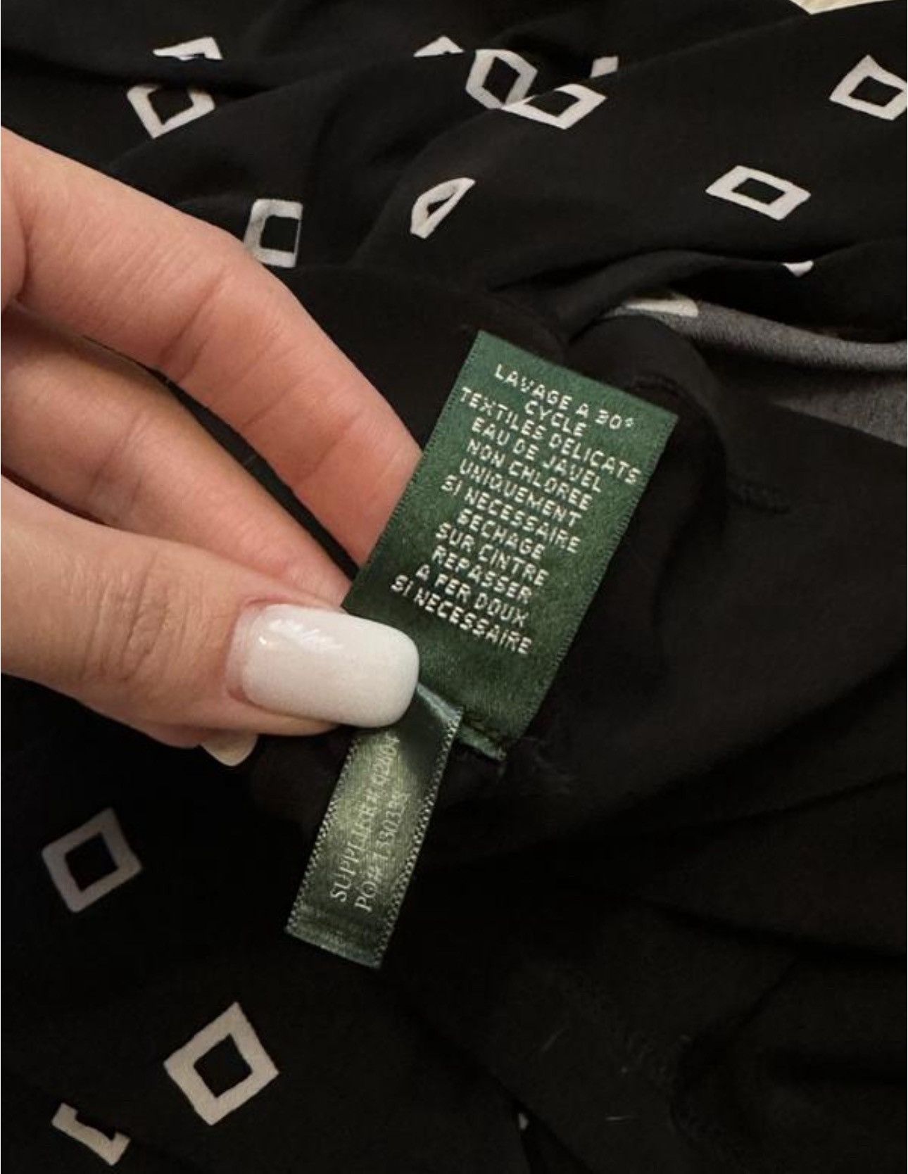 Polo Ralph Lauren LAUREN RALPH LAUREN | Black Geometric Square Print Twist Size M / US 6-8 / IT 42-44 - 7 Thumbnail