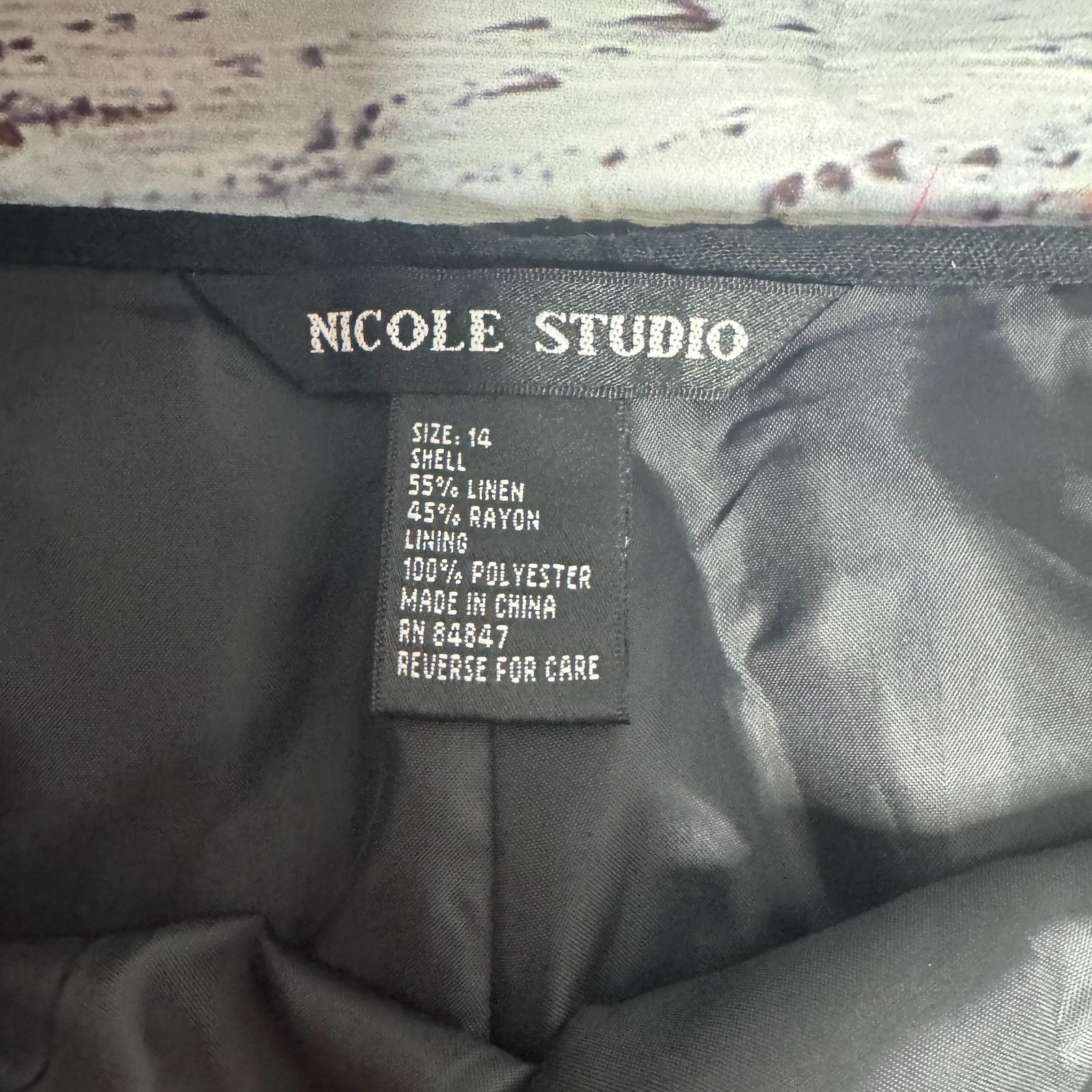 The Unbranded Brand Vintage Linen Blend Black Watermelon Ankle Pants 14 Size 36" / US 14 / IT 50 - 2 Thumbnail