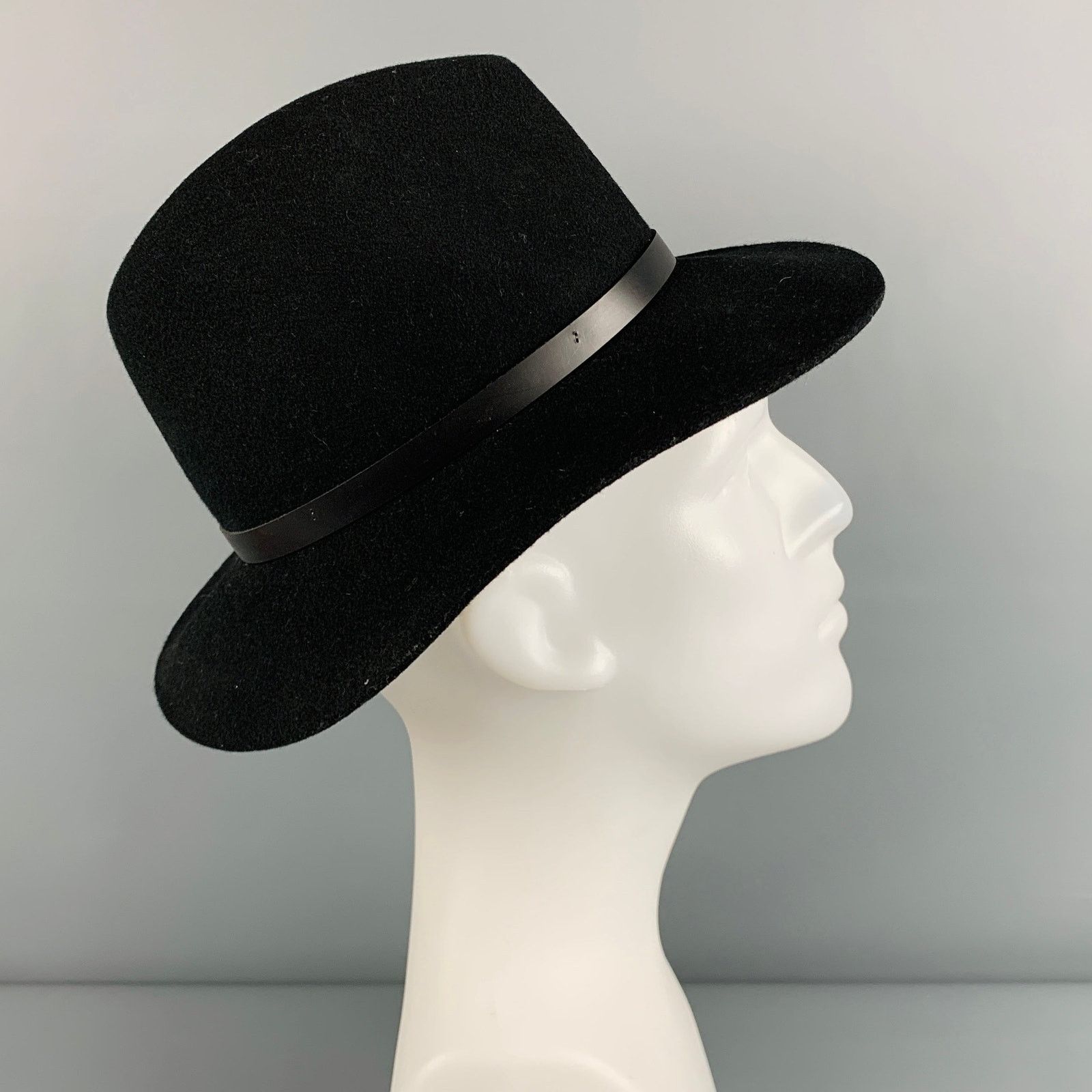 Rag & Bone RAG & BONE Size S Black Wool Felt Hat Size ONE SIZE - 3 Thumbnail