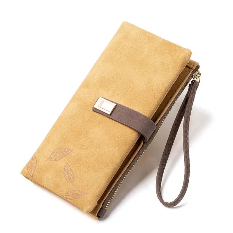 Other Womens Retro PU Leather Long Wallet Leaf Print Size ONE SIZE - 3 Thumbnail