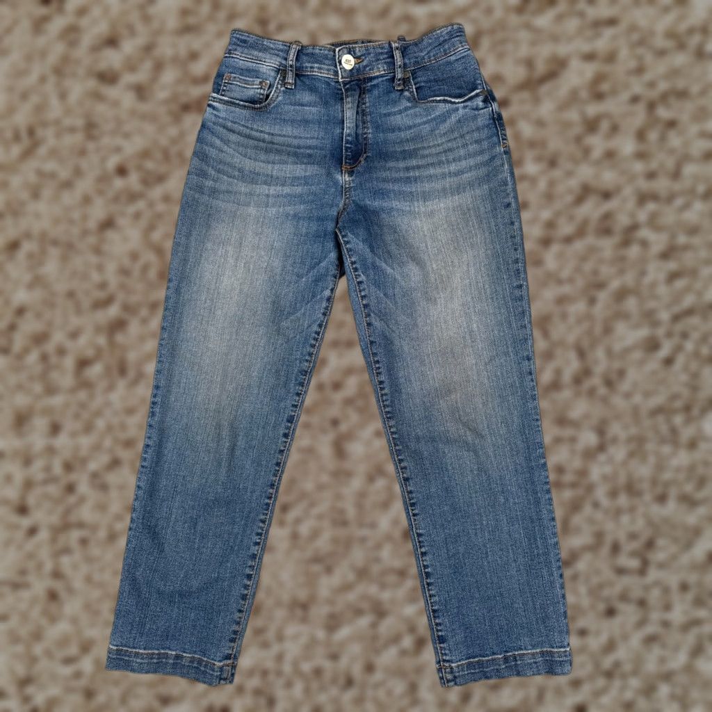 Vintage Kut From The Kloth Jeans Womens 6 Blue Denim High Rise Crop Straight 26x25 Size 28" / US 6 / IT 42 - 1 Thumbnail