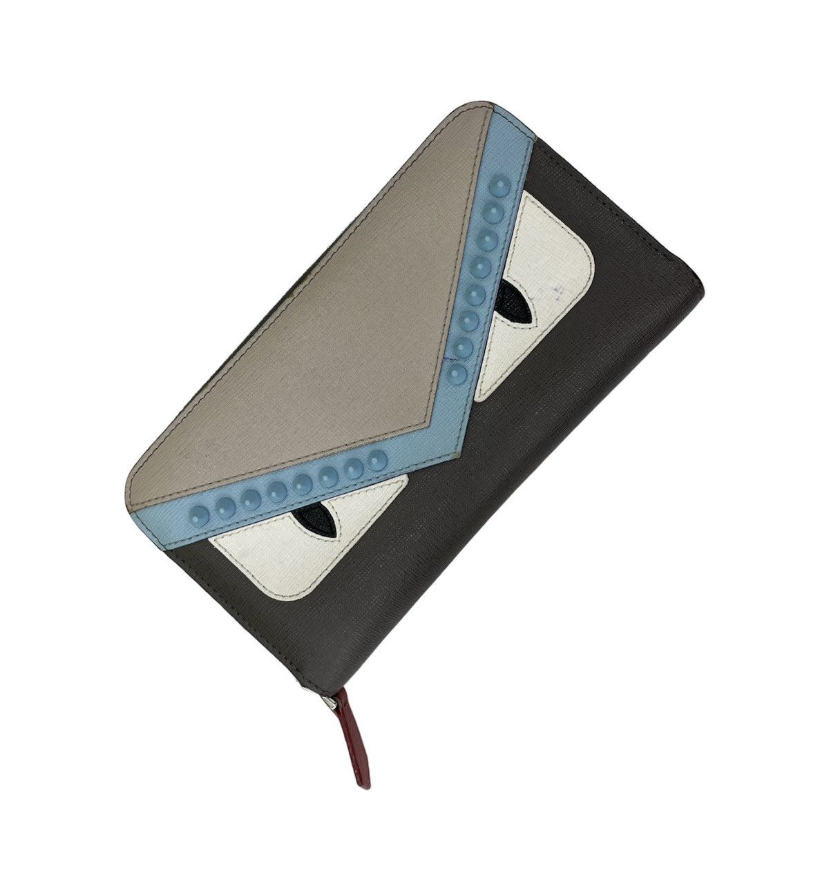 Designer × Fendi FENDI Monster Bugs Long Wallet Purse Leather Studded Zippy Size ONE SIZE - 1 Thumbnail