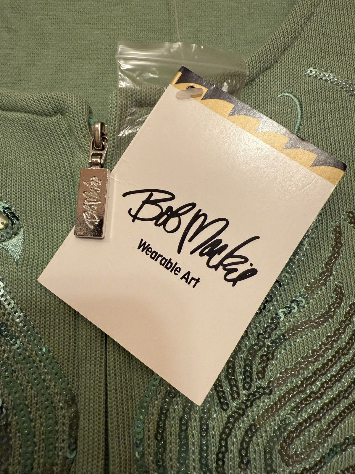 Bob Mackie Bob Mackie Women Plus Wearable Art Mint Green Sequin Peacock Size XXL / US 16-18 / IT 52-54 - 3 Thumbnail