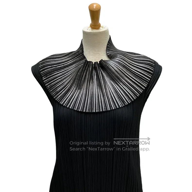 Issey Miyake Issey Miyake Main Line One-Line Collar Pleated Dress Size M / US 6-8 / IT 42-44 - 4 Thumbnail