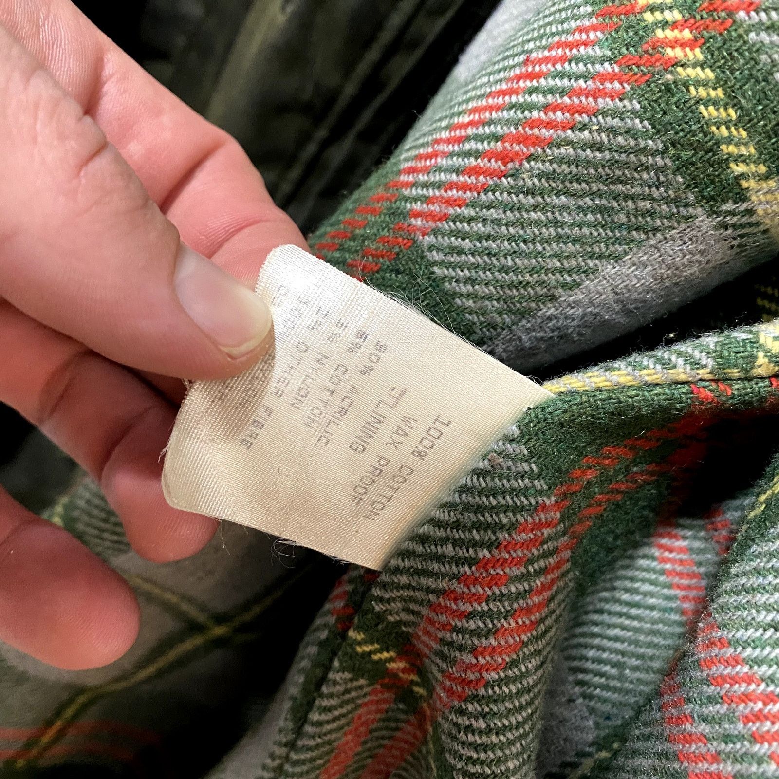 Vintage Vintage Wax Jacket Olive Green Flannel Lined Coat Size US XL / EU 56 / 4 - 8 Thumbnail