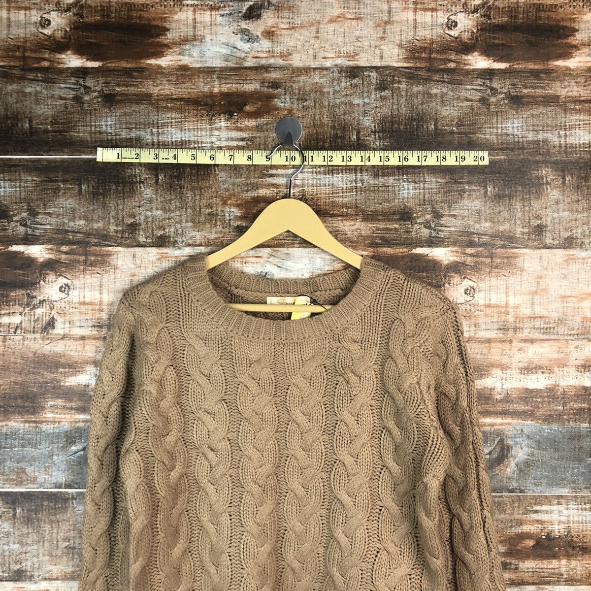 Homespun Knitwear × Japanese Brand Free Sia Brown cable Knitwear #A1882 Size S / US 4 / IT 40 - 2 Thumbnail