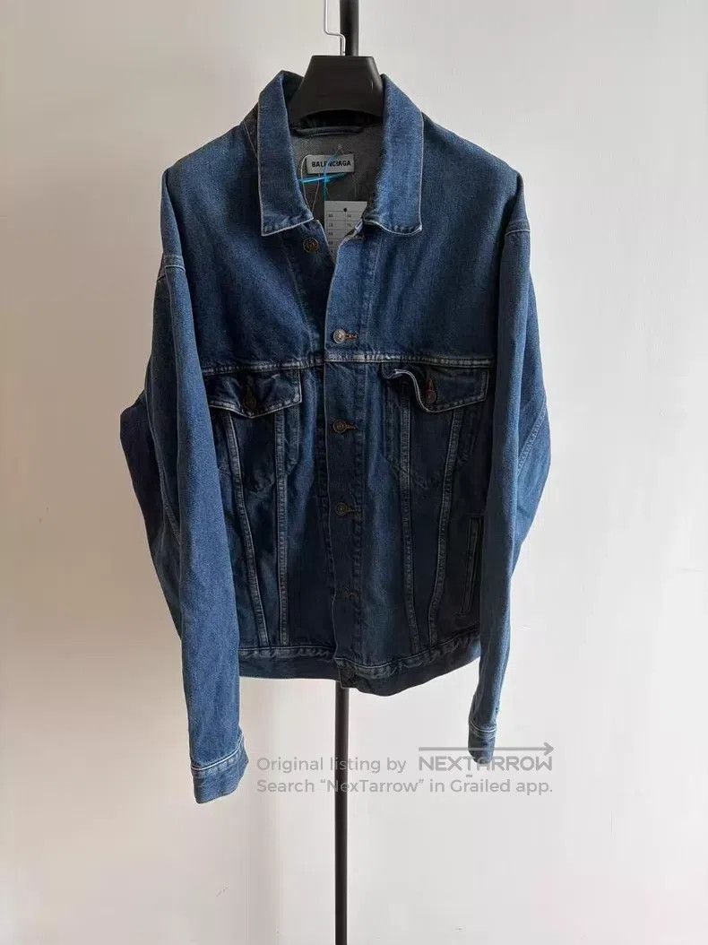 Balenciaga Balenciaga Earth Denim Jacket Size XXS / US 00 / IT 34 - 2 Thumbnail