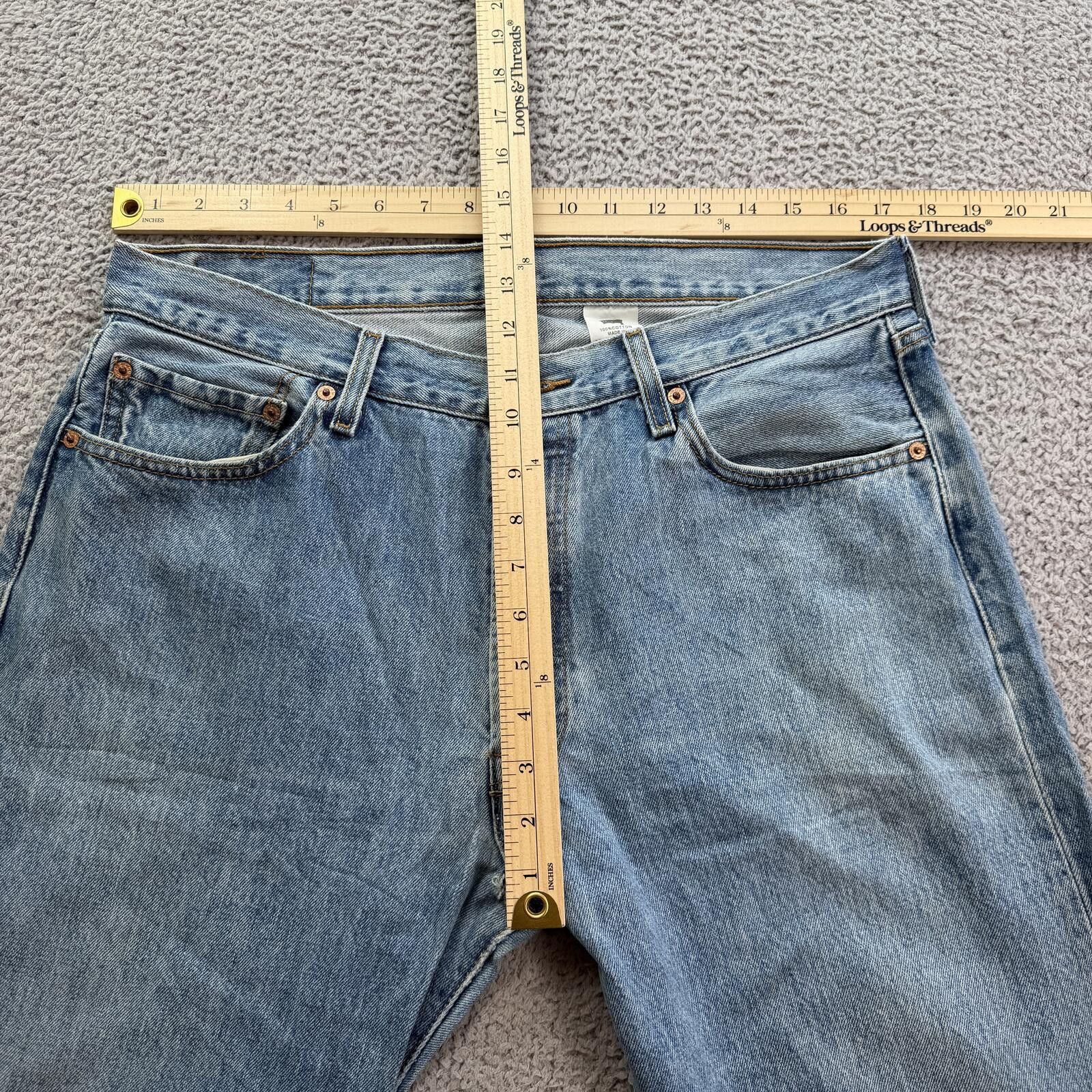 Levi's Levis 501 Jeans Mens 36x32 Light Wash Straight Leg Button Size US 36 / EU 52 - 4 Thumbnail