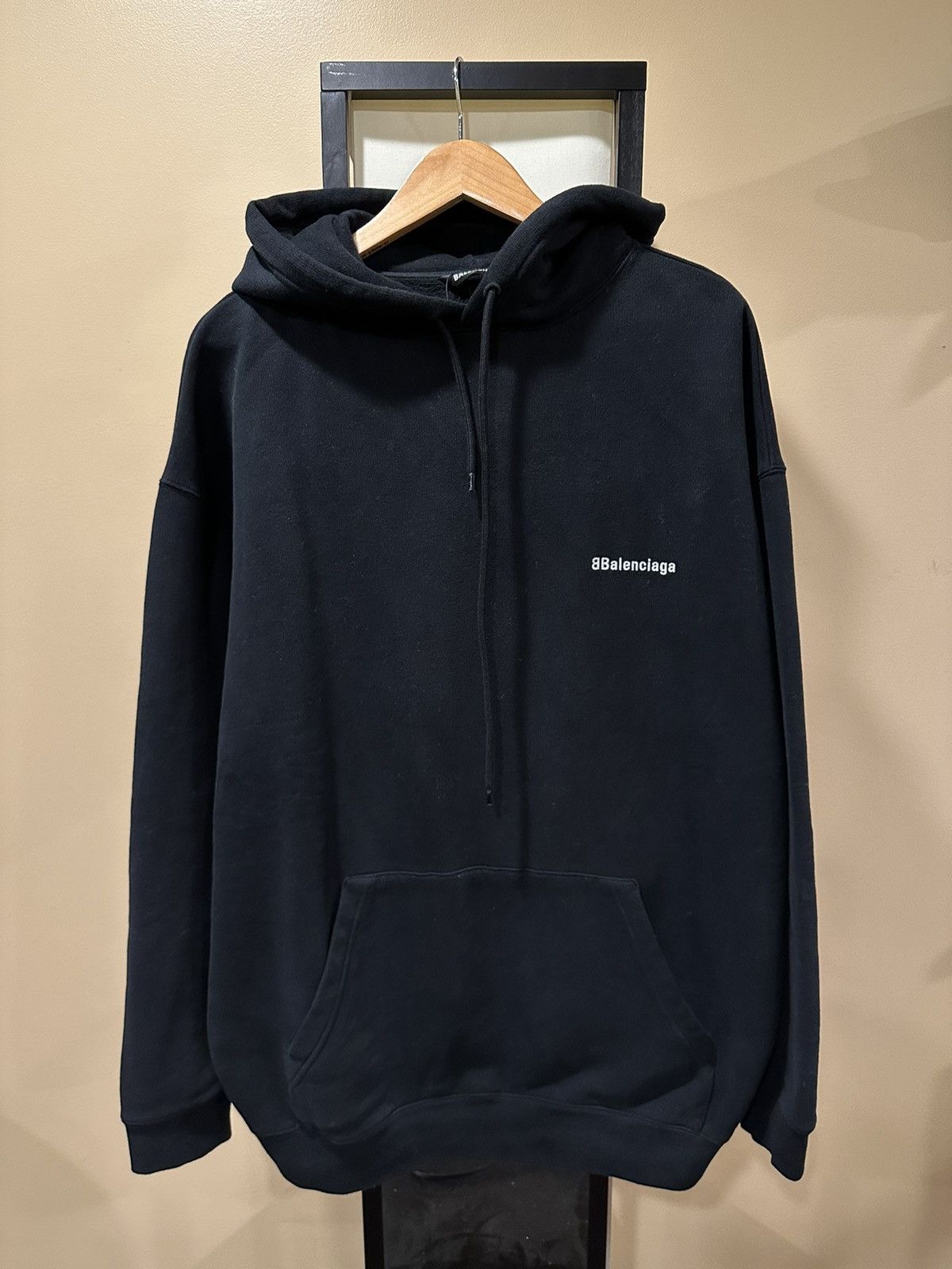 Balenciaga Balenciaga BB Embroidered Logo Black Pullover Hoodie Size US L / EU 52-54 / 3 - 1 Thumbnail