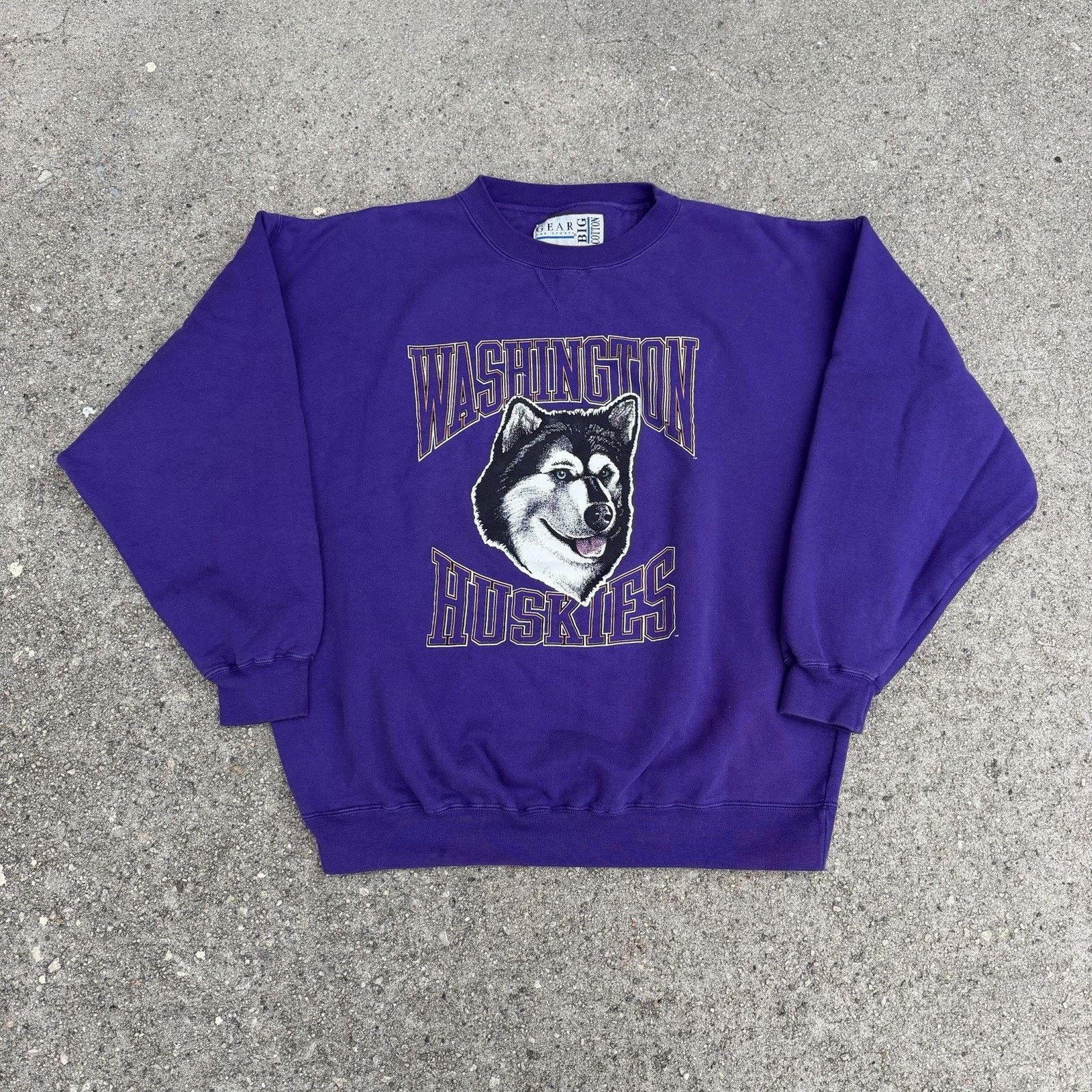 NCAA × Vintage Vintage 90s University Of Washington Huskies Sweatshirt XL Size US XL / EU 56 / 4 - 1 Thumbnail