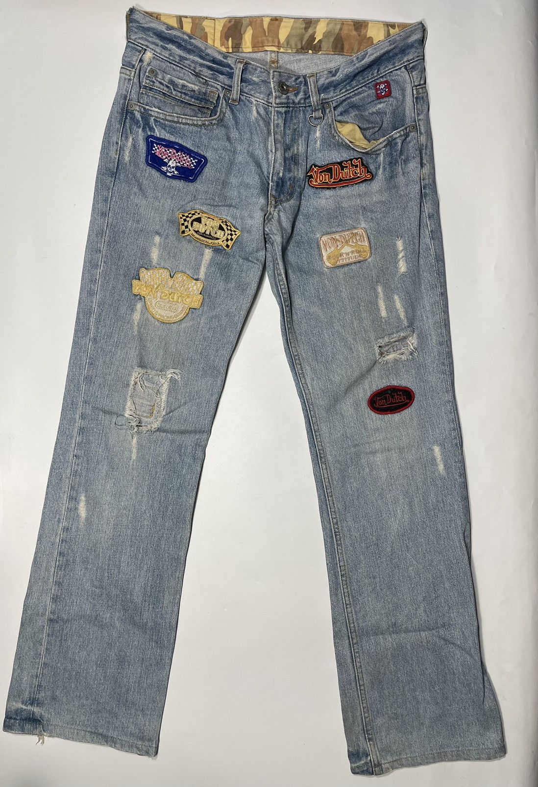 Von Dutch Vintage Von dutch patch y2k 2000 multi logo wide straight Size US 30 / EU 46 - 2 Thumbnail