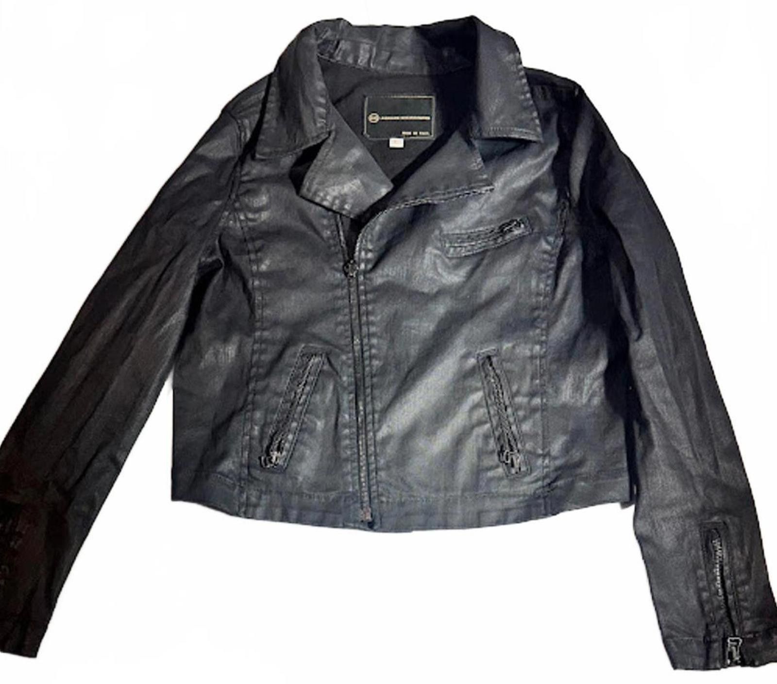 AG Adriano Goldschmied Adriano Goldschmied coated cotton biker-style jacket Size M / US 6-8 / IT 42-44 - 1 Thumbnail