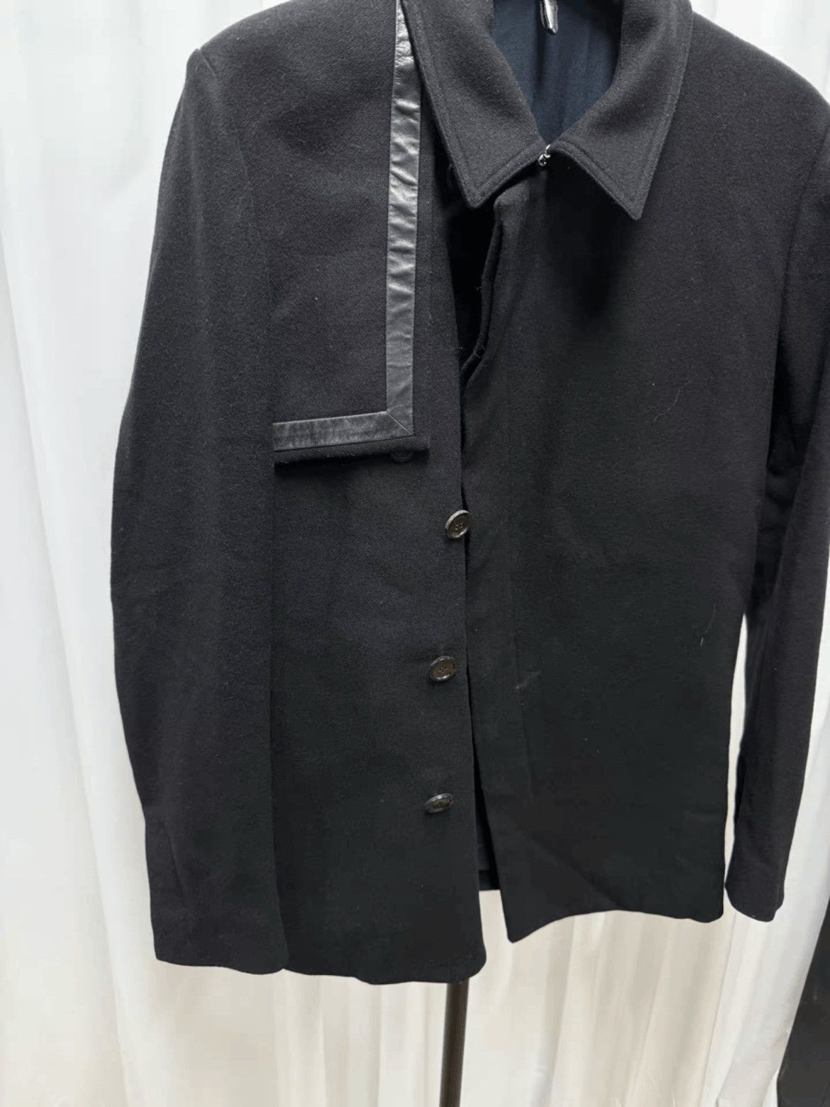 Dior Sz 46 Dior Homme Leather Joint Wool Jacket Size US S / EU 44-46 / 1 - 4 Thumbnail