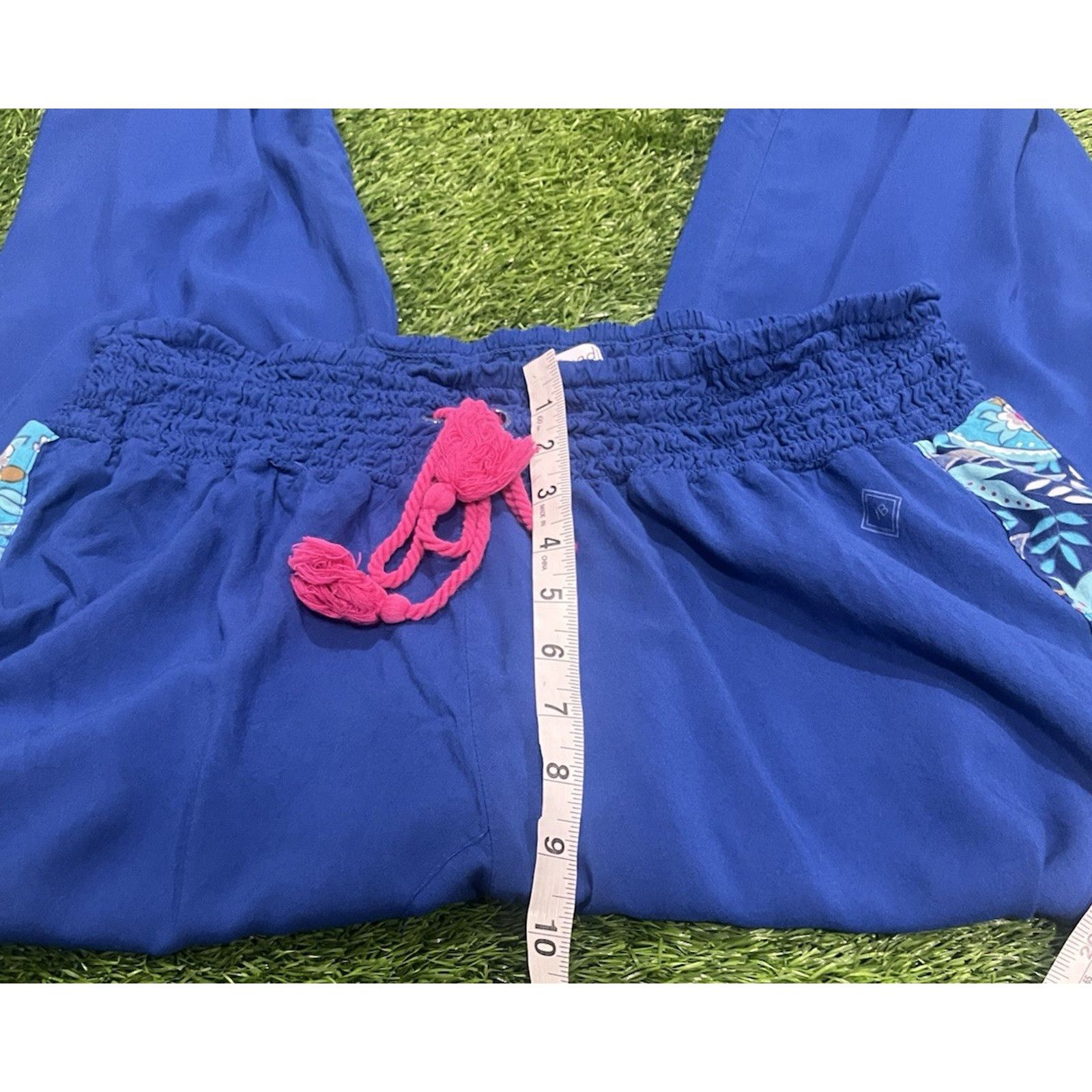 Vera Bradley Vera Bradley Smocked Waist Wide Leg Challis Pants XL Boho Size 30" / US 8 / IT 44 - 9 Thumbnail