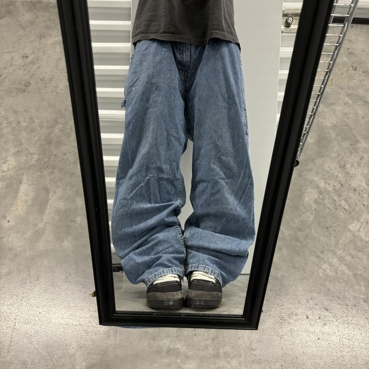 Japanese Brand × Vintage Crazy Vintage Y2K/2000s Baggy Grunge Skater Carpenter Denim Jeans! Size US 40 / EU 56 - 1 Thumbnail