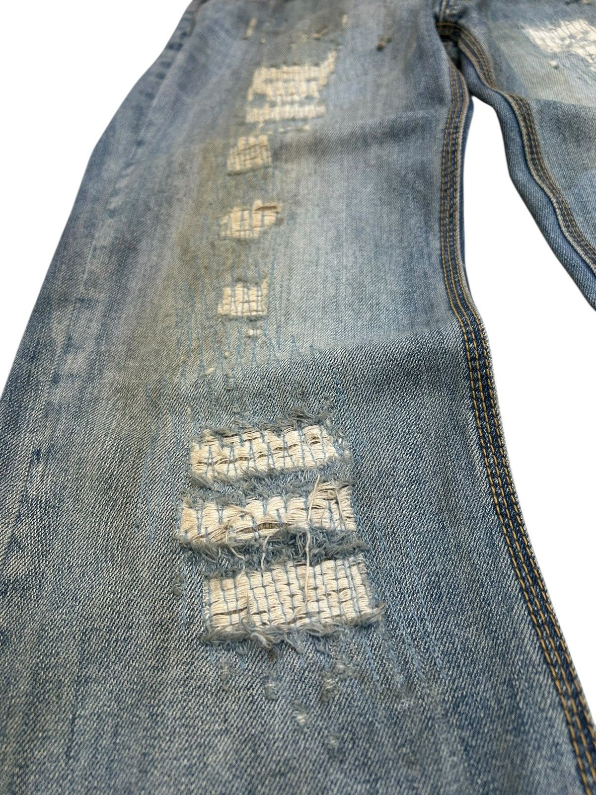 Le Grande Bleu (L.G.B.) Vintage Flare Redsquad Denim Uruboro Stitch Distressed Dirty Size US 30 / EU 46 - 6 Thumbnail