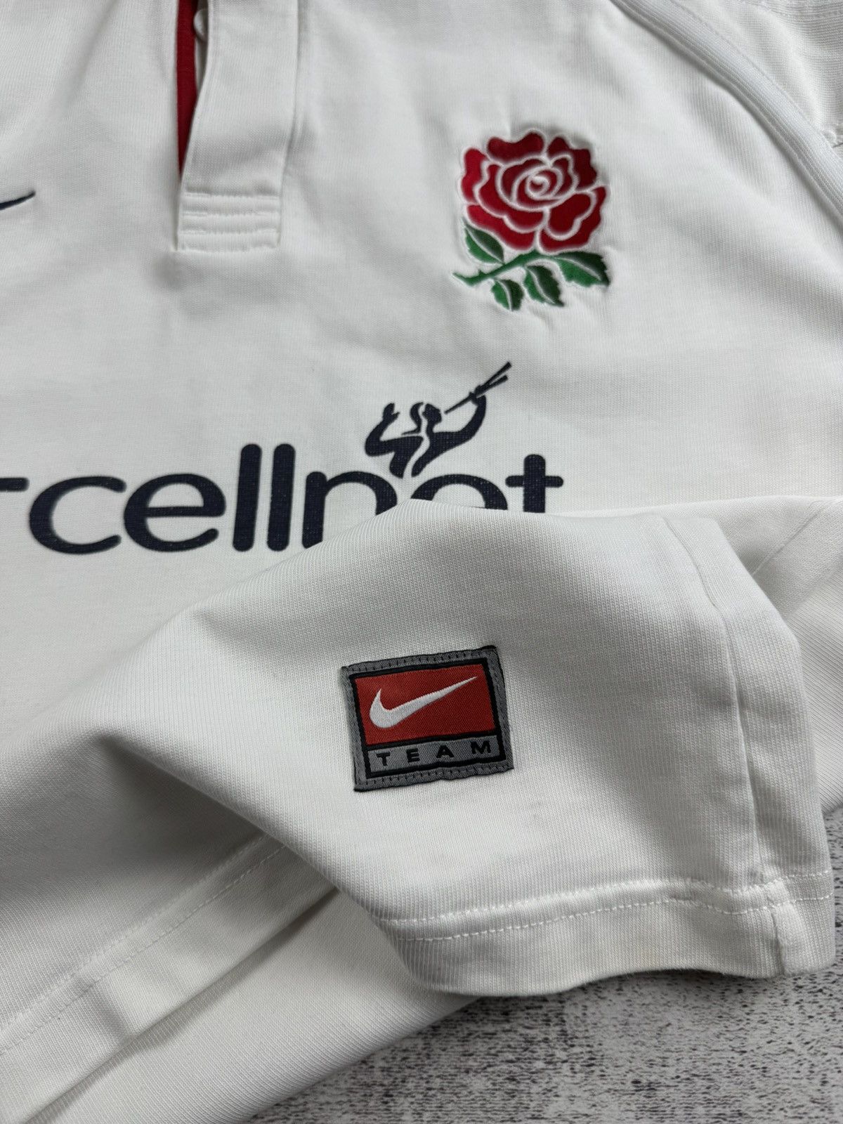 Nike Nike Home Team National 1999/2000 England Polo Jersey T Shirt Size US L / EU 52-54 / 3 - 9 Thumbnail