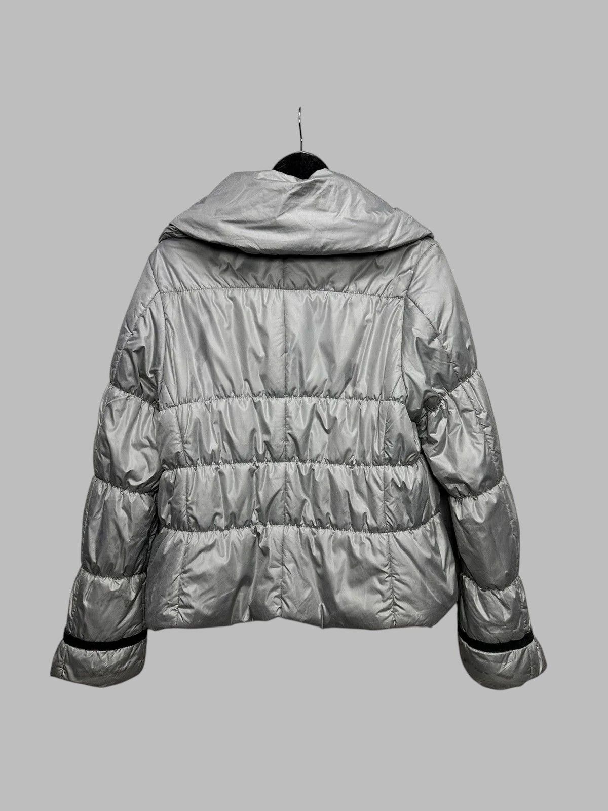 Le Grande Bleu (L.G.B.) Metallic Silver Puffer Jacket Futuristic Y2K Space Style Size S / US 4 / IT 40 - 6 Thumbnail