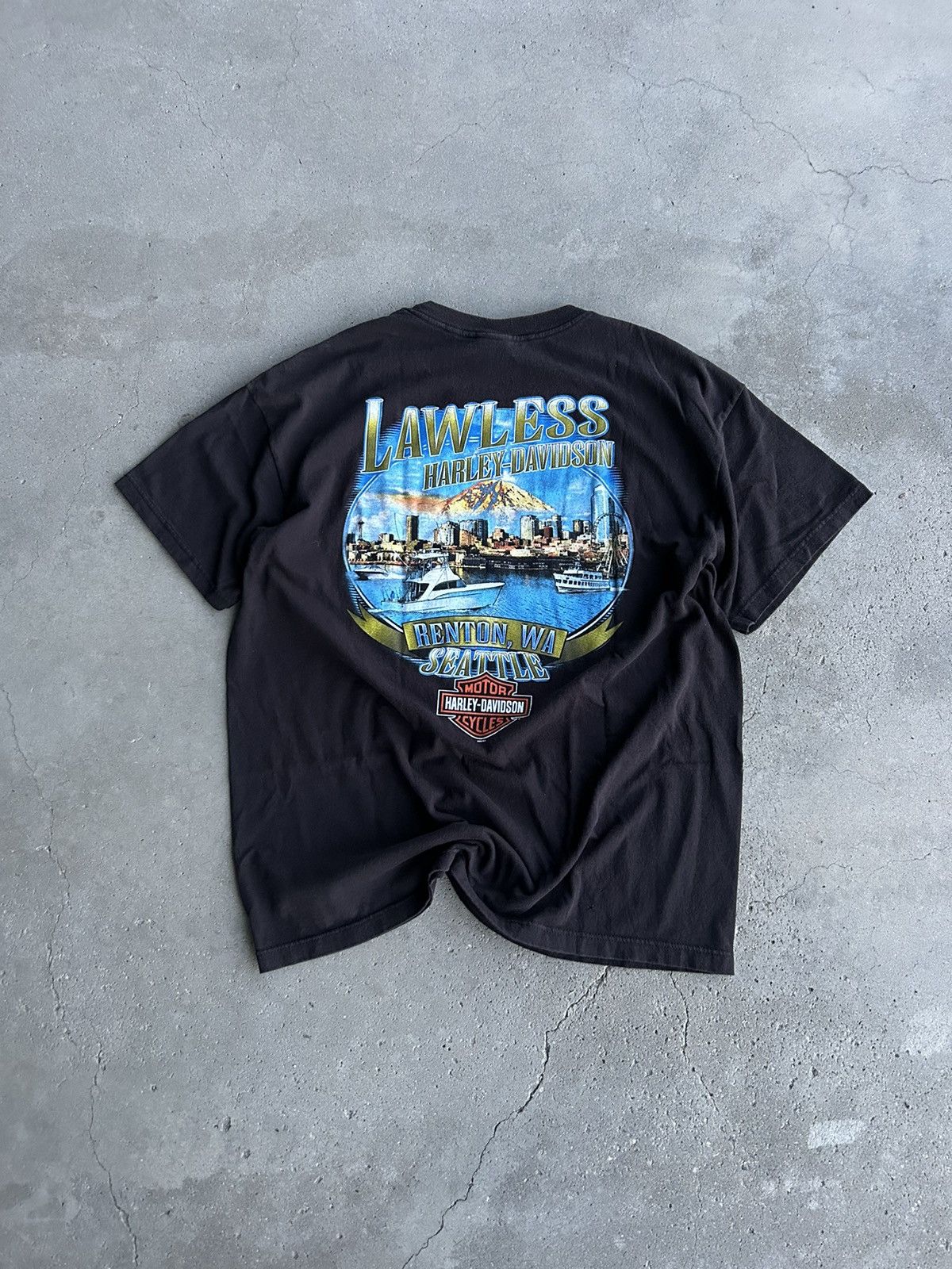 Harley Davidson × Vintage Vintage Harley Davidson T-Shirt Size US XL / EU 56 / 4 - 1 Thumbnail