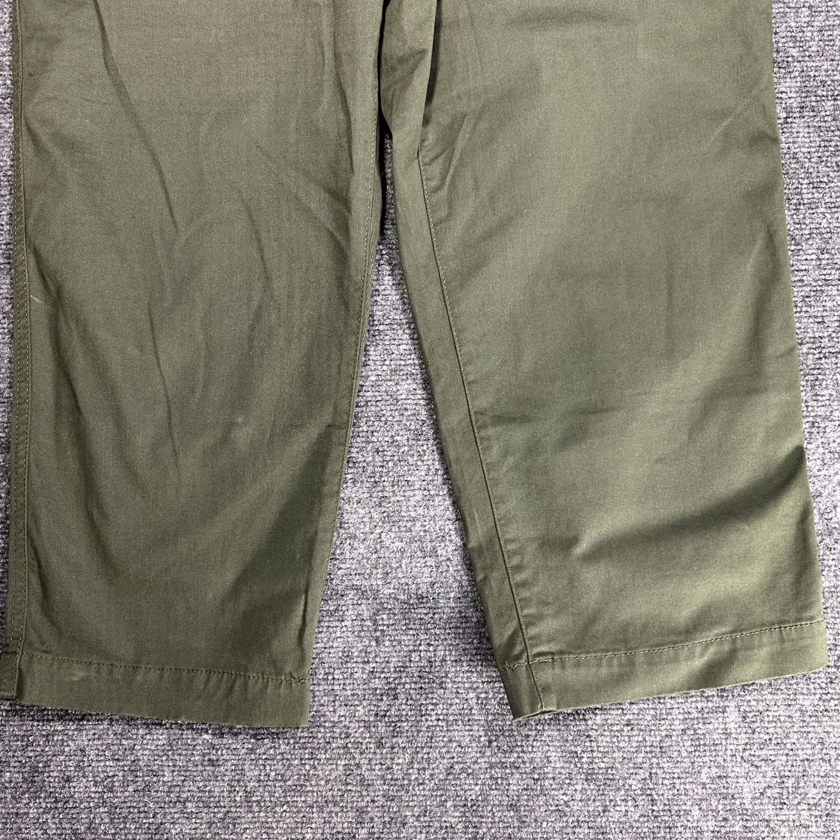 Talbots Talbots Pants Womens 12P High Waist Patch Pocket Crop Green Cotton Stretch Size 34" / US 12 / IT 48 - 2 Thumbnail