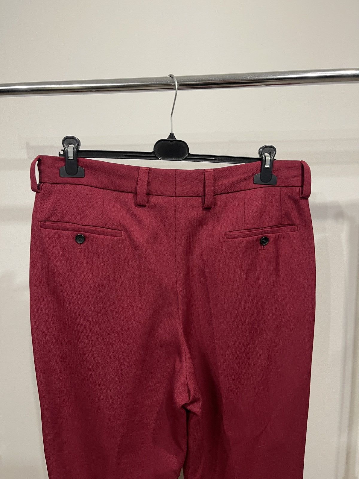 Hugo Boss HUGO BOSS Porte Fashion Fit Trousers Pants Burgundy Wool Size US 36 / EU 52 - 4 Thumbnail
