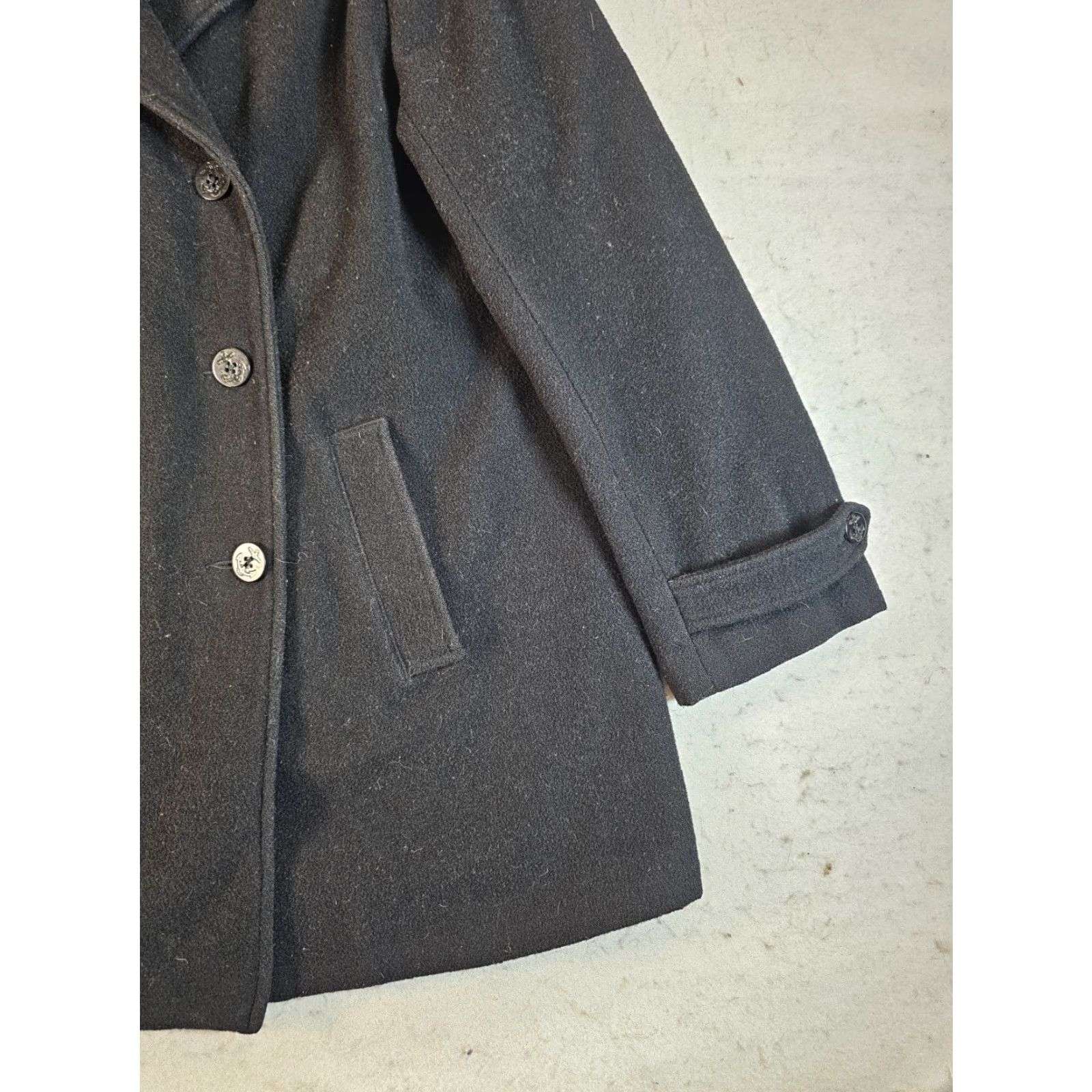 Eddie Bauer VINTAGE Eddie Bauer Peacoat Jacket Black Mens S Wool Double Breasted Style Classic Winter Size US S / EU 44-46 / 1 - 6 Thumbnail