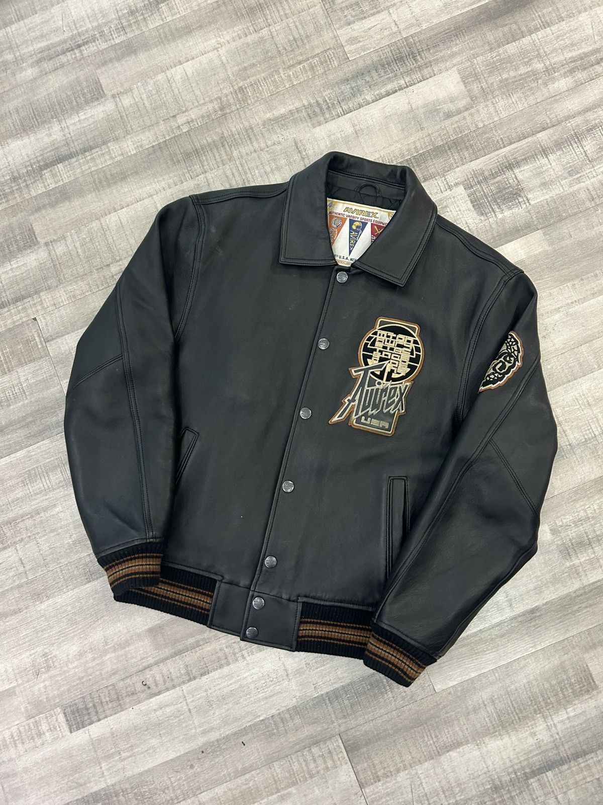 Avirex Avirex Twin Dragon Leather Bomber Jacket Size US L / EU 52-54 / 3 - 1 Thumbnail