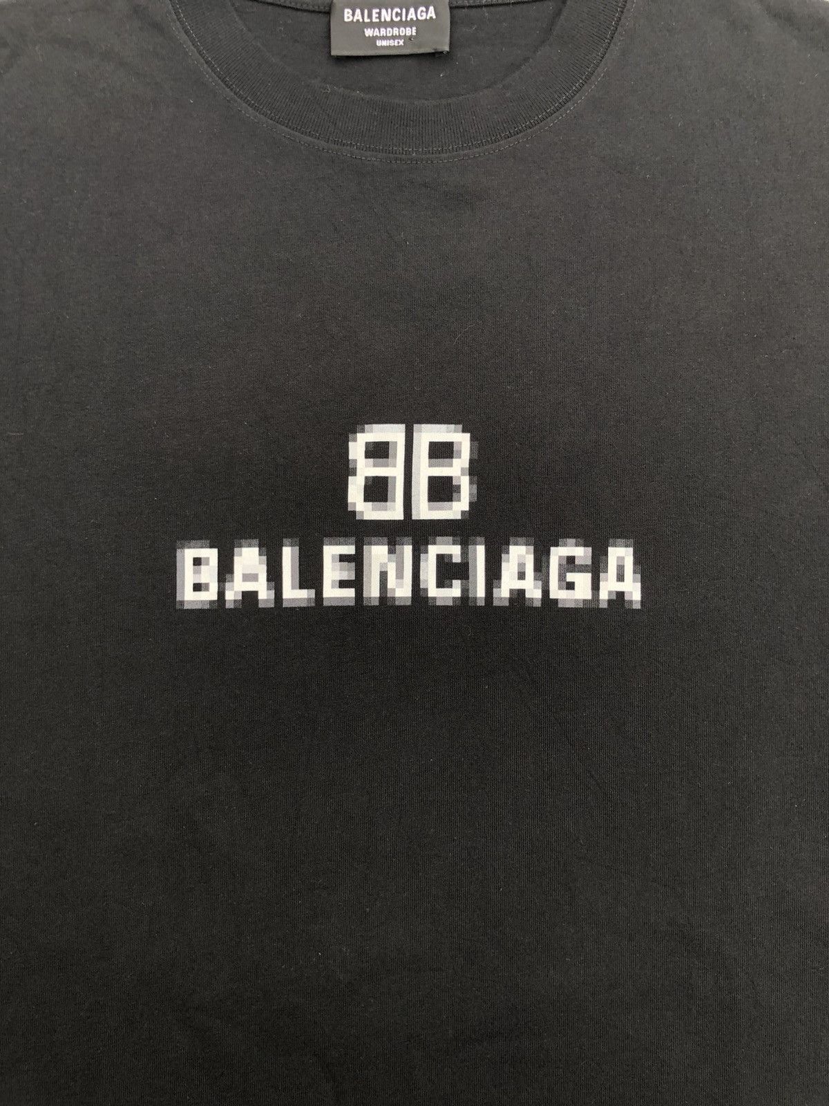 Balenciaga Balenciaga Pixel Logo Tee Size US M / EU 48-50 / 2 - 4 Thumbnail