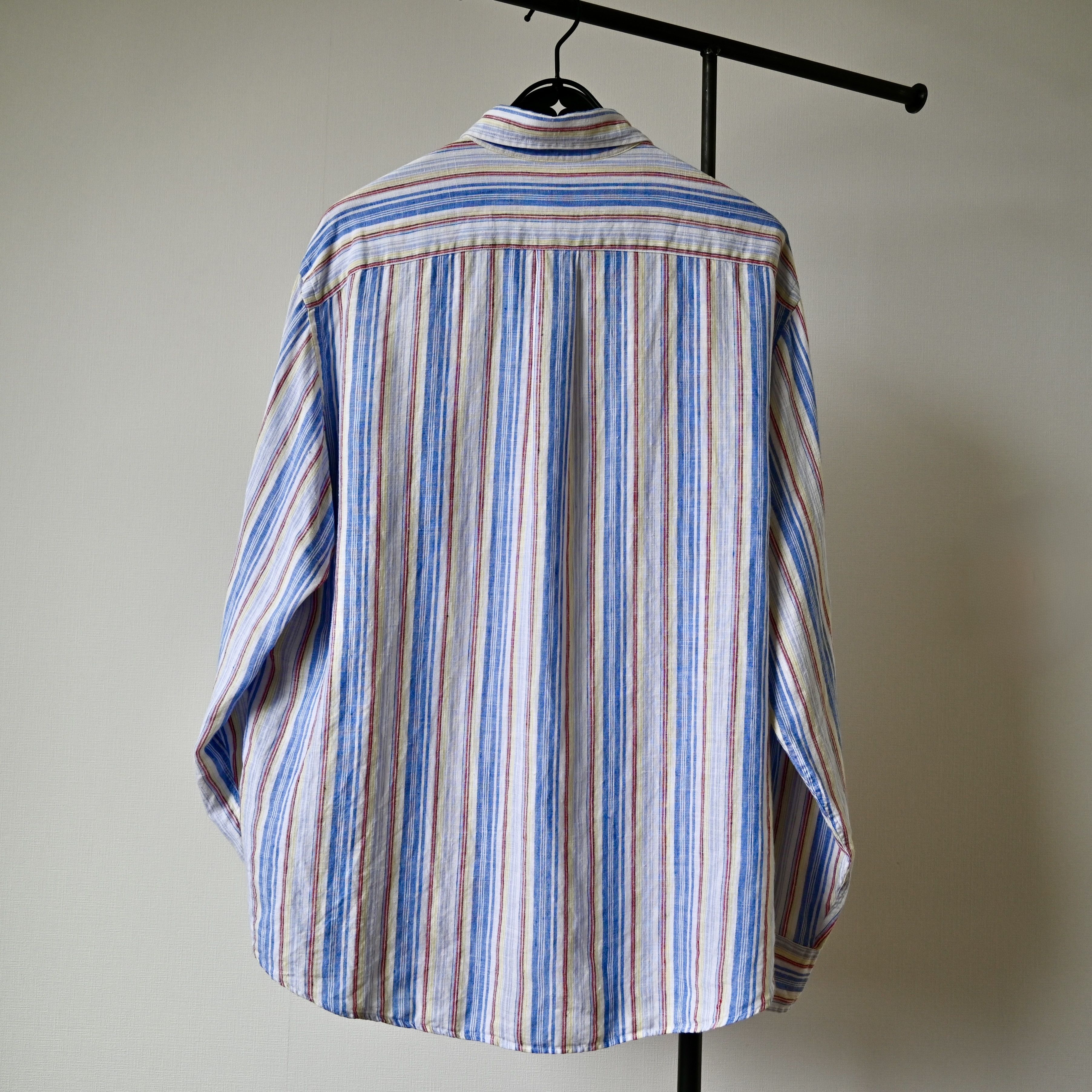 J.Crew VTG 2000s J.Crew sunshine colored stripe linen shirt Size US M / EU 48-50 / 2 - 6 Thumbnail