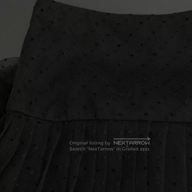Dior Dior Black polk dotted gauze skirt Size 24" / US 00 / IT 34 - 7 Thumbnail