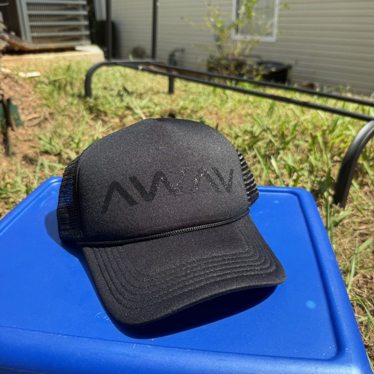 Other Black “AWAV” Trucker Hat – Minimalist Mesh Snapback Size ONE SIZE - 1 Thumbnail
