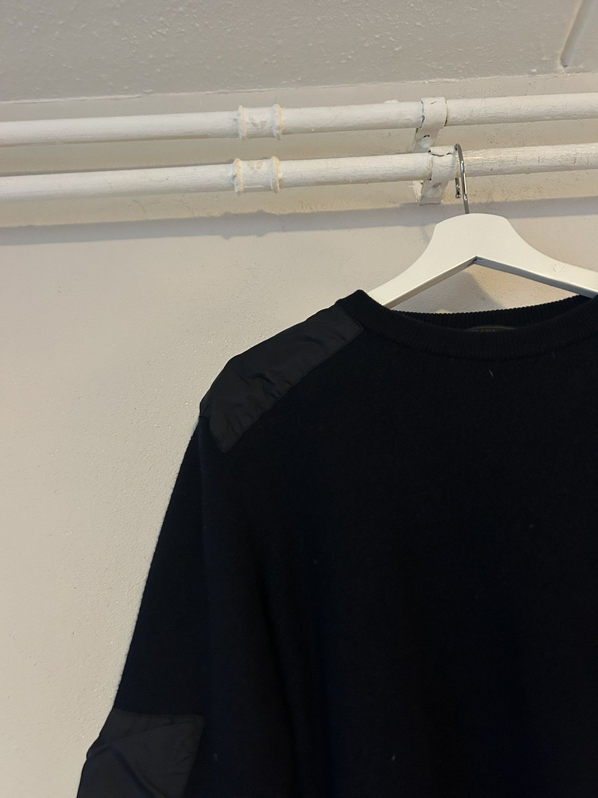 Prada Prada Navy Wool Sweater with Nylon Paneling, Size 54 Size US L / EU 52-54 / 3 - 2 Thumbnail