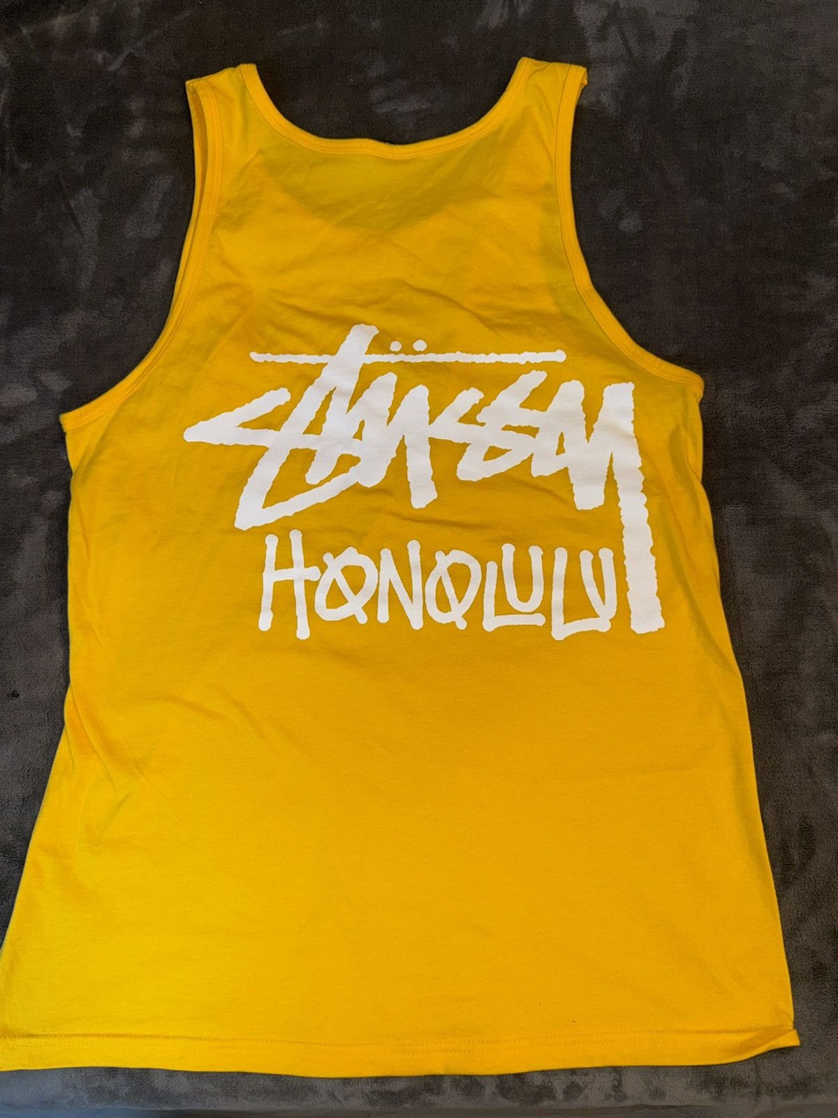 Stussy Stussy Honolulu Graphic Tank Top Yellow Size M Size US M / EU 48-50 / 2 - 2 Thumbnail