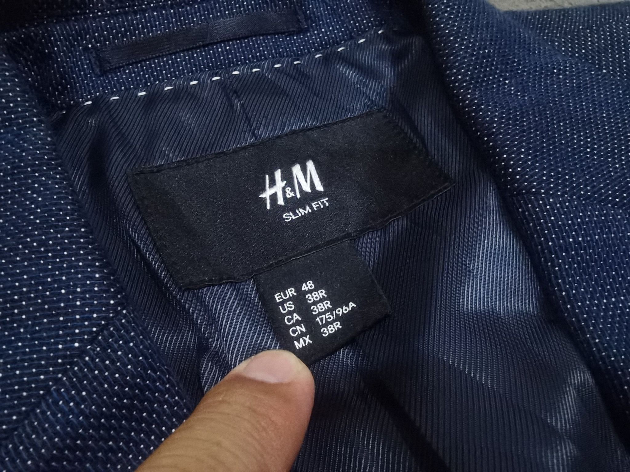 H&M H & M blazer slim fit S 3474 Size 38R - 3 Thumbnail
