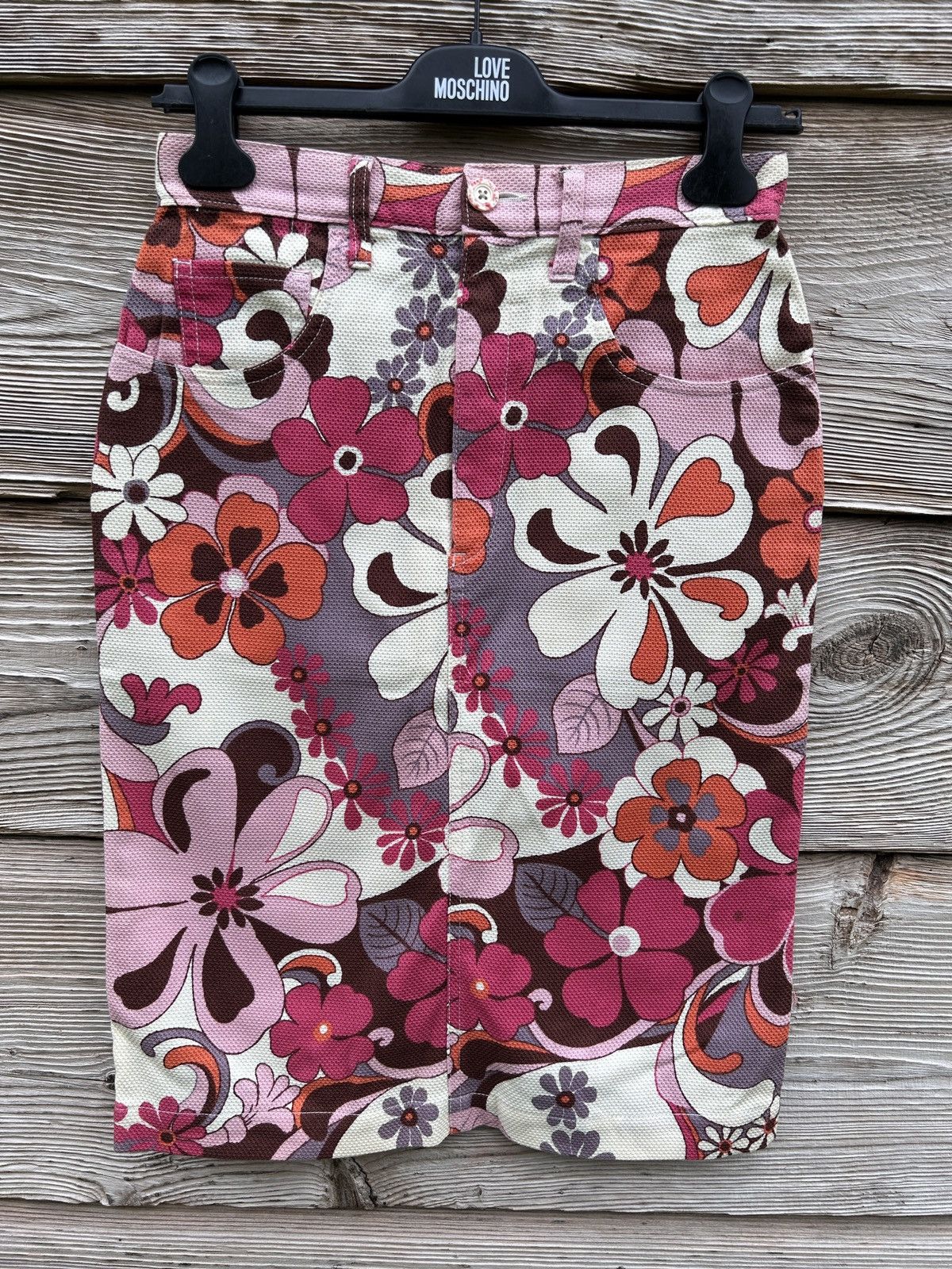 Evisu Evisu Donna By Yamana Mid Length AOP Pencil Skirt Size 26" / US 2 / IT 38 - 6 Thumbnail