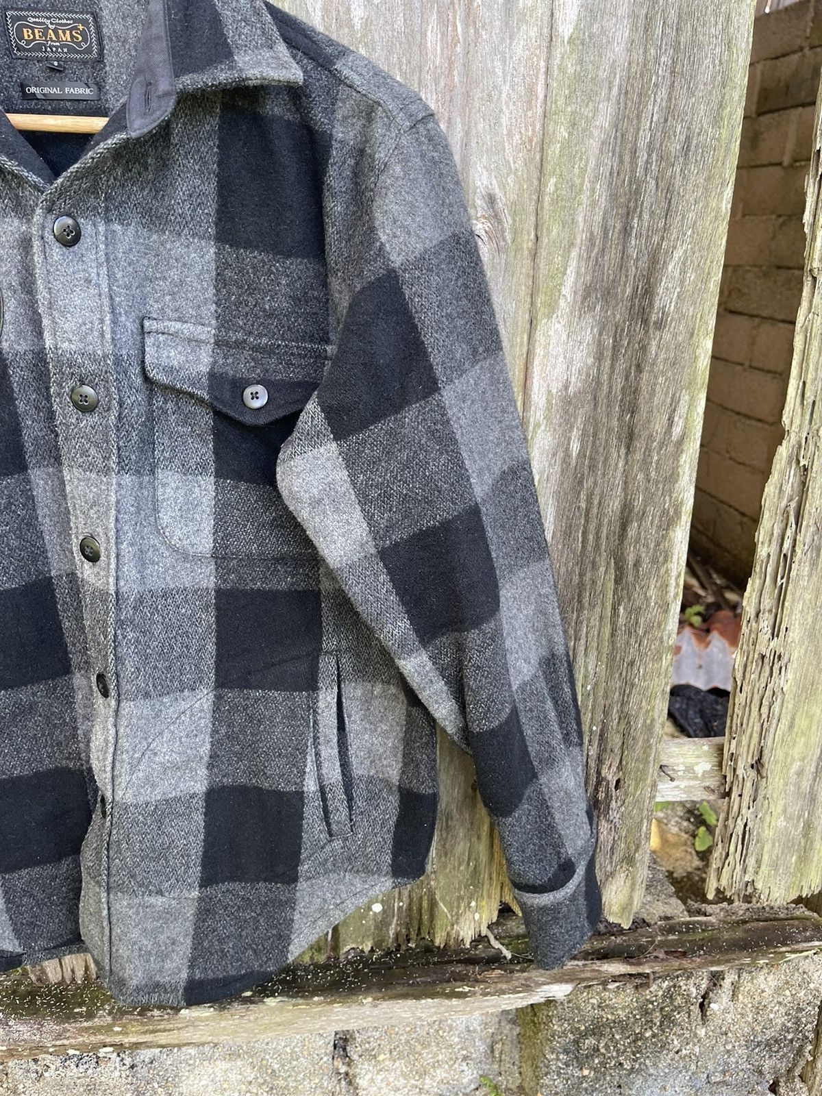 Beams Plus BEAMS Japan Wool Blend Check Shirt Jacket (S) Size US S / EU 44-46 / 1 - 7 Thumbnail