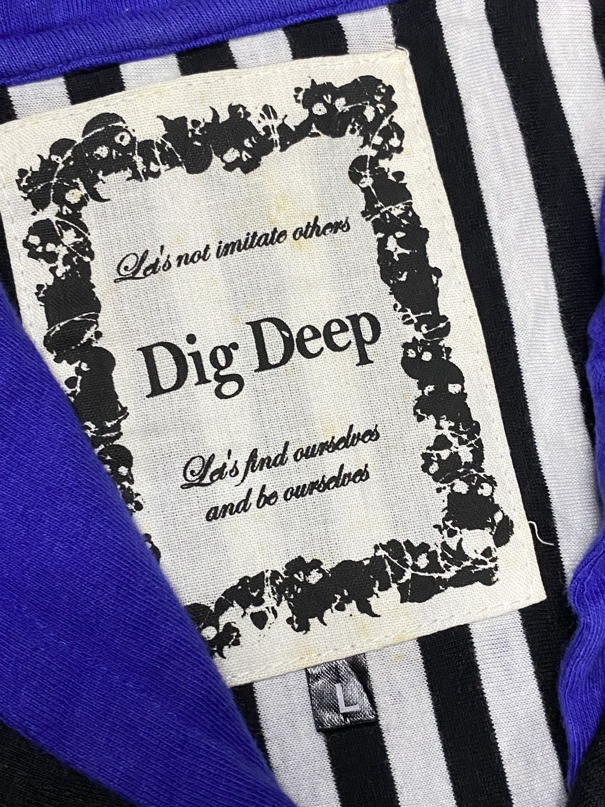 14th Addiction × Japanese Brand × Le Grande Bleu (L.G.B.) Dig Deep Skulls Double Colar Longsleeve T shir Size US L / EU 52-54 / 3 - 5 Thumbnail