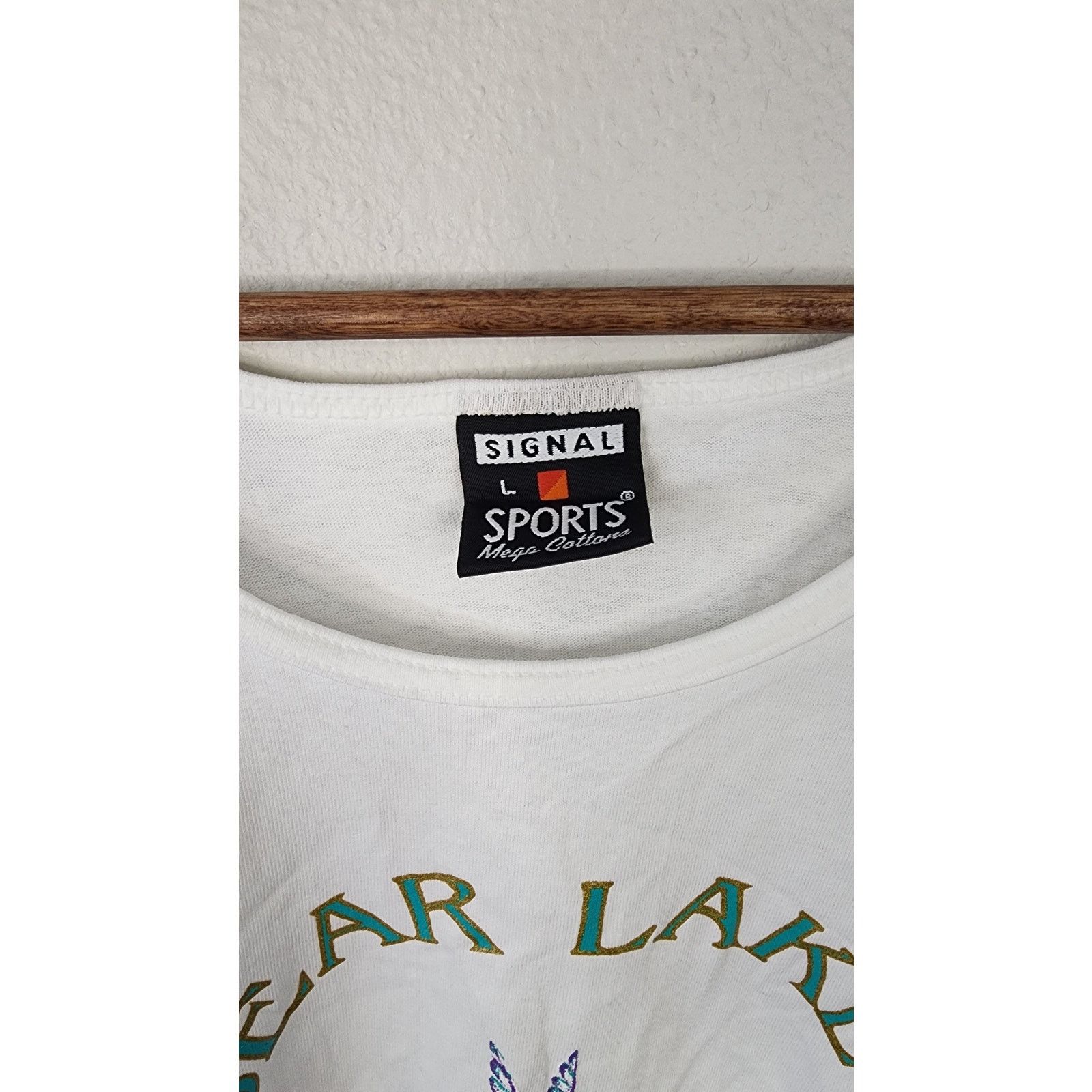 Signal Sport Vintage Bear Lake Shirt Flowers Graphic Tank VTG 90s L Size L / US 10 / IT 46 - 4 Thumbnail
