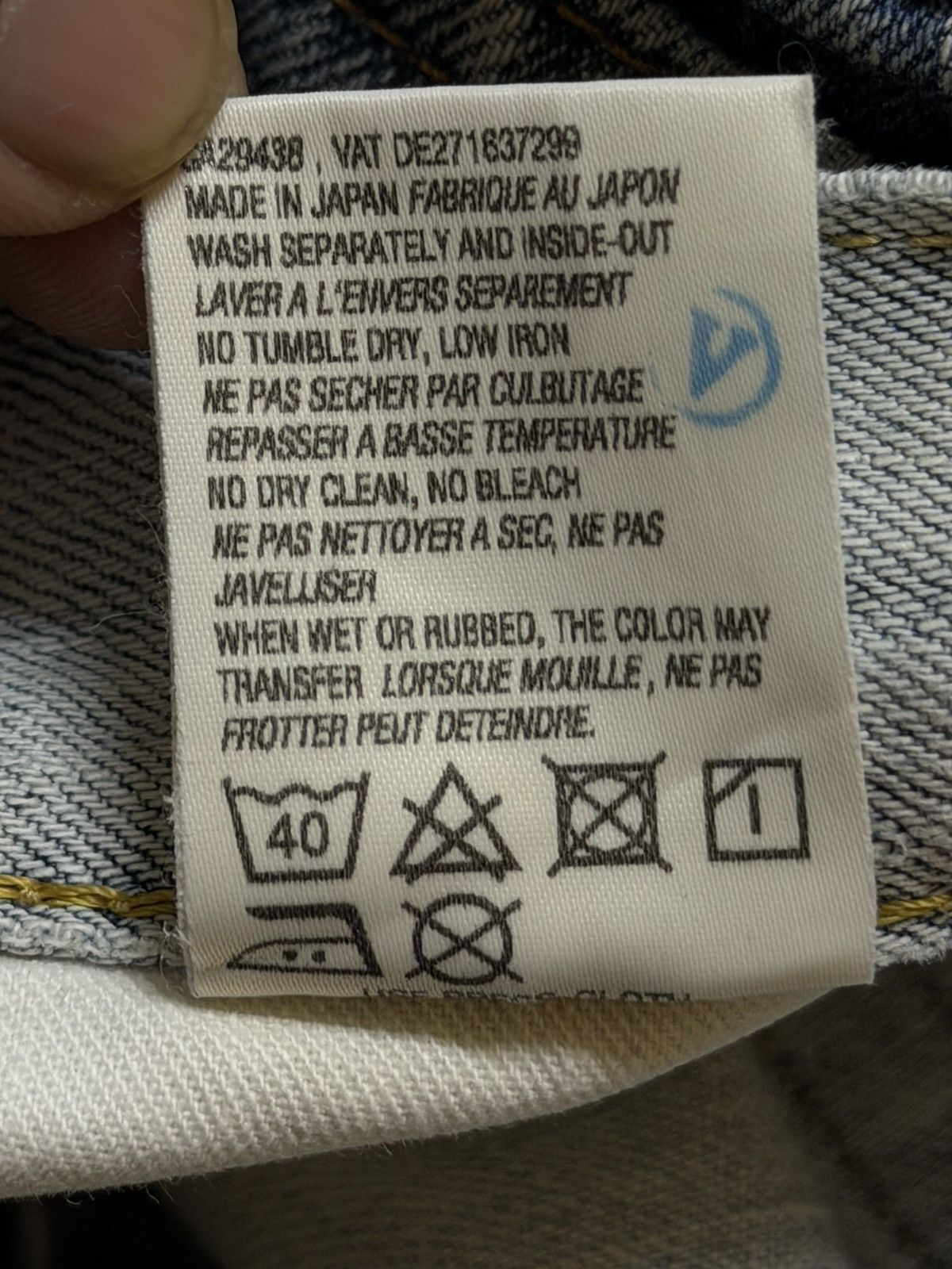 Edwin Vintage 90s Japan Edwin Selvedge Blue Faded Wash Straight Size US 33 - 10 Thumbnail