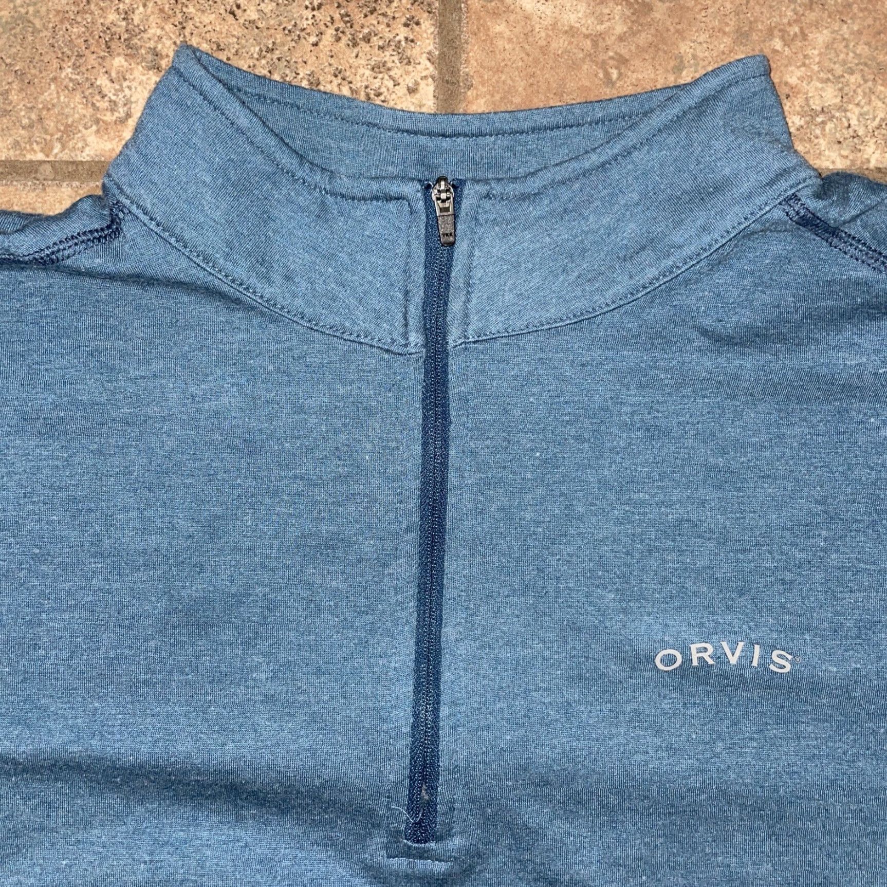 Orvis VINTAGE Orvis Men's Blue Half Zip Pullover Sweater L Adult Regular Size Size US L / EU 52-54 / 3 - 2 Thumbnail