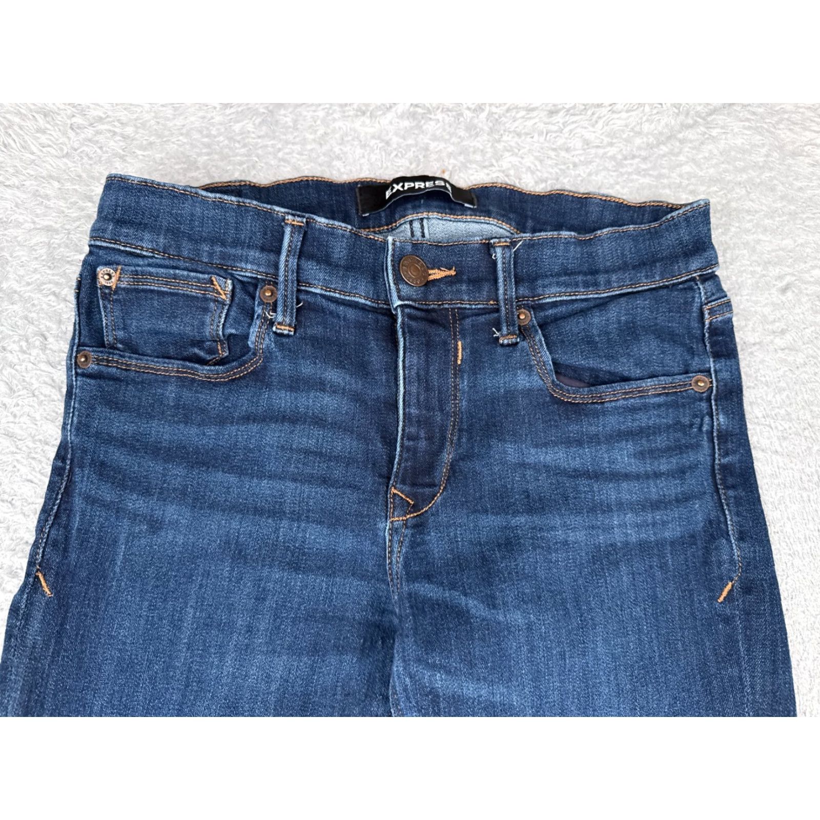 Express Express Jeans Womens Jeans 6P Blue Denim Skinny Cotton Blend Legging Mid Rise 28x26 Womens Size 28" / US 6 / IT 42 - 4 Thumbnail