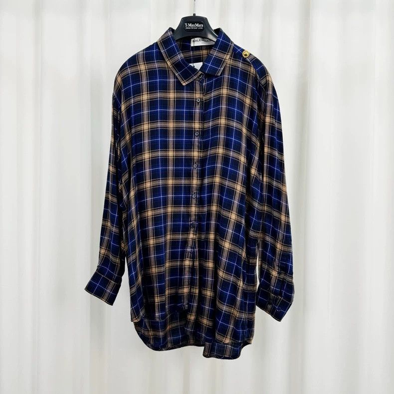 Balenciaga Balenciaga size 34 Gold Button Plaid Shirt Size US XS / EU 42 / 0 - 1 Thumbnail