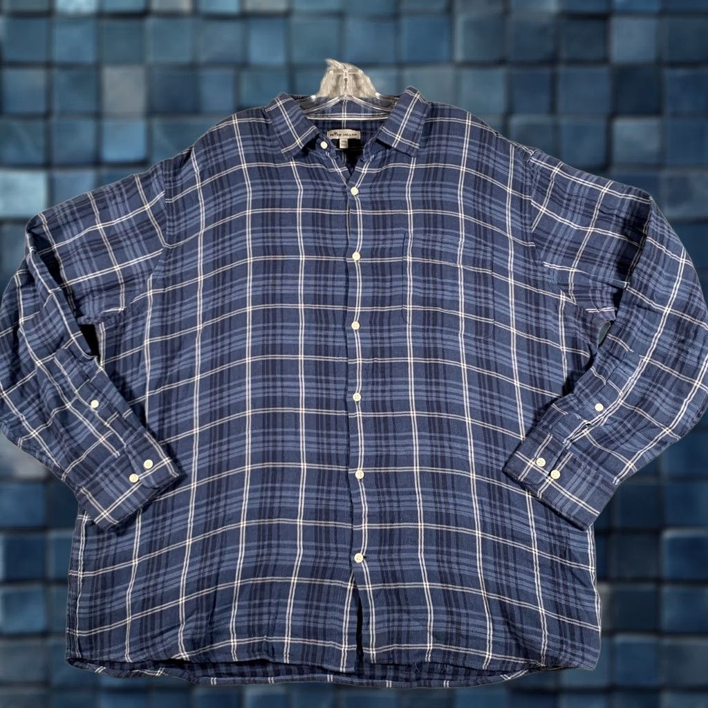 Peter Millar Peter Millar Shirt Mens 2XL Blue Plaid Long Sleeve Button Front Cotton Casual Size US XXL / EU 58 / 5 - 1 Thumbnail