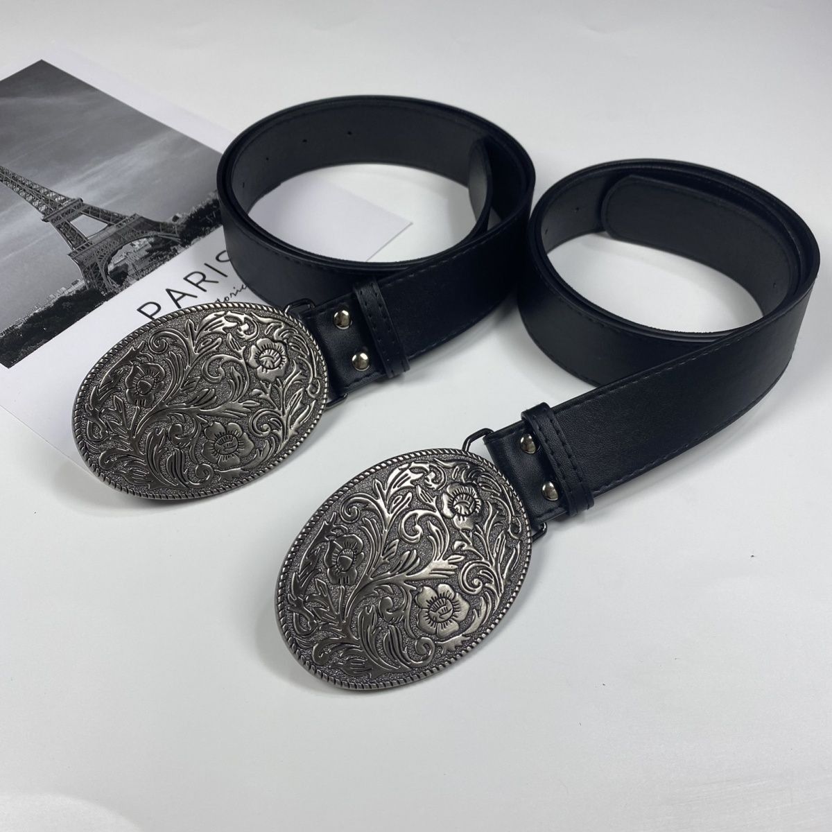 Designer Vibe Vintage Belt Riveted Belts Menswear Accessories Size ONE SIZE - 6 Thumbnail