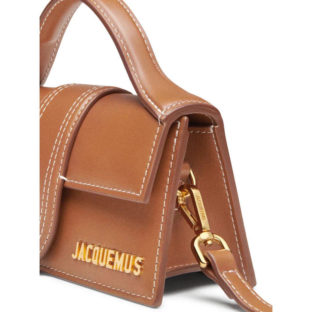Jacquemus JACQUEMUS The Bambino Light Brown Leather Flap Small Shoulde Size ONE SIZE - 4 Thumbnail